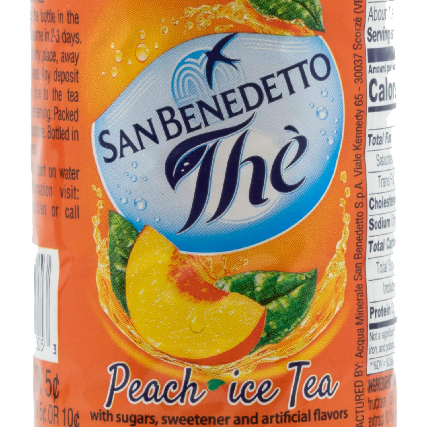 Sparkling Peach Iced Tea Drink - Refreshing Bottled Beverage, Product of Italy, Pack of 6 - Perfect for Summer Picnics, BBQs & Outdoor Parties