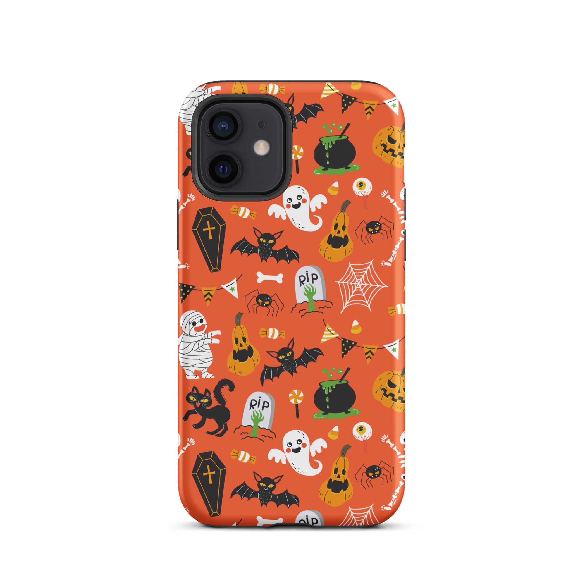 Spooky Night Guardian Premium iPhone Case - Halloween Protective Cover for iPhone 13/14/15 Pro Max - Cute Ghost Design Shockproof Phone Case for Night Out, Party & Daily Use