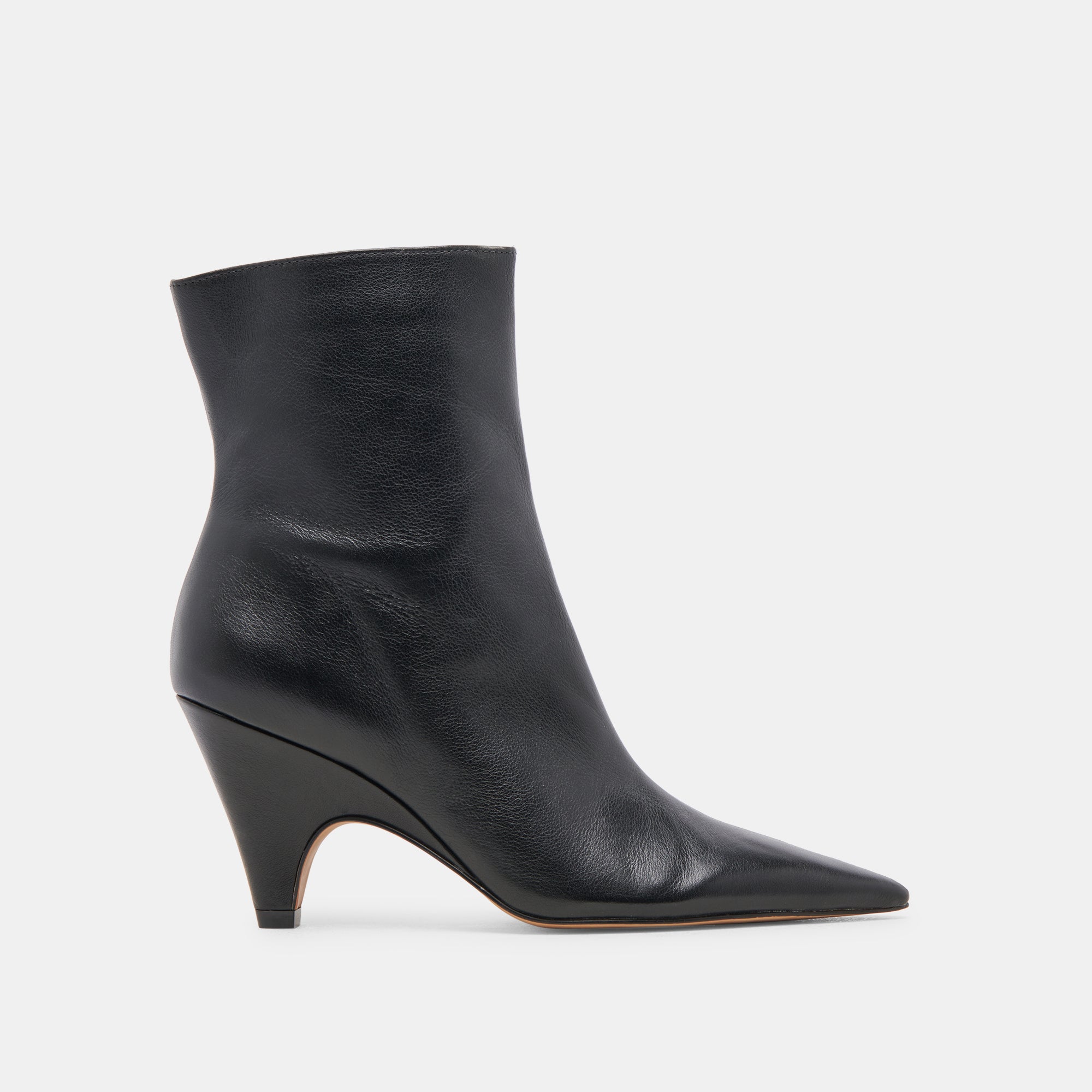 Black Leather Calico Booties for Women - Stylish & Comfortable Ankle Boots for Fall, Winter & Casual Outfits