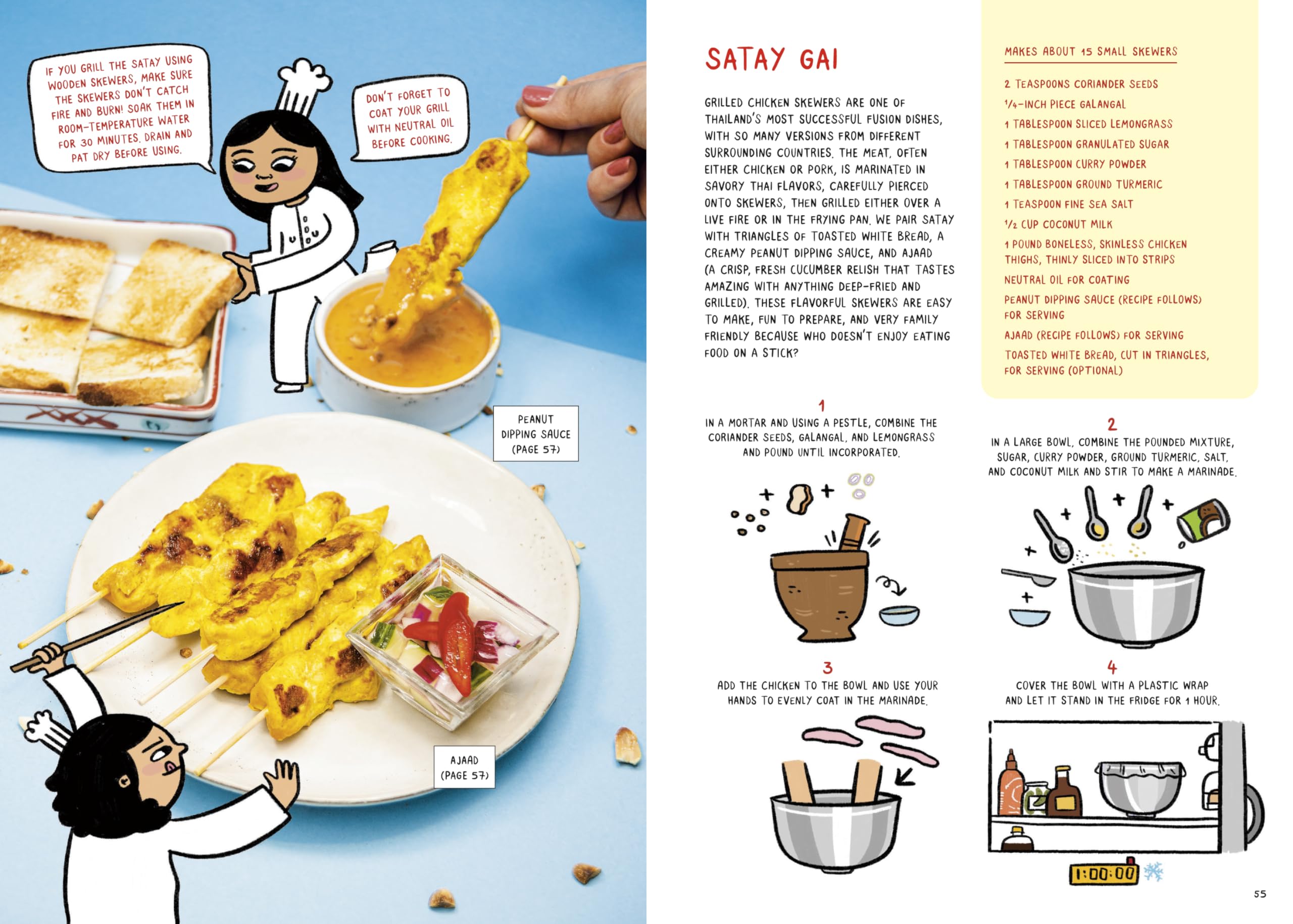 Thai Comic Book Cookbook: Easy Noodles, Rice & Spice Recipes for Beginners | Perfect for Home Cooking & Gifts