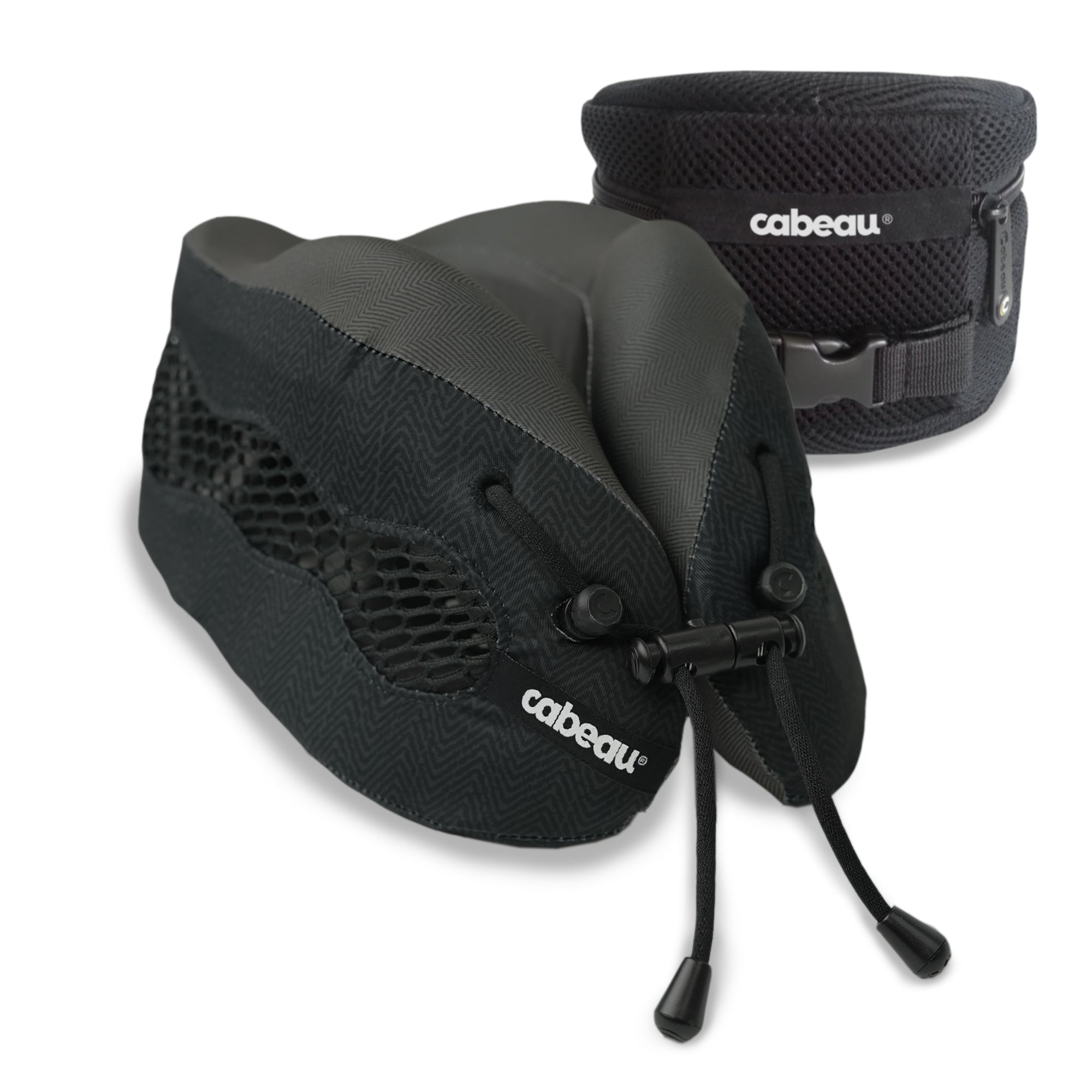 CABEAU Evolution Cool Travel Neck Pillow - Memory Foam Support for Airplane, Car & Office - Comfortable & Ergonomic Design for Long Flights & Road Trips