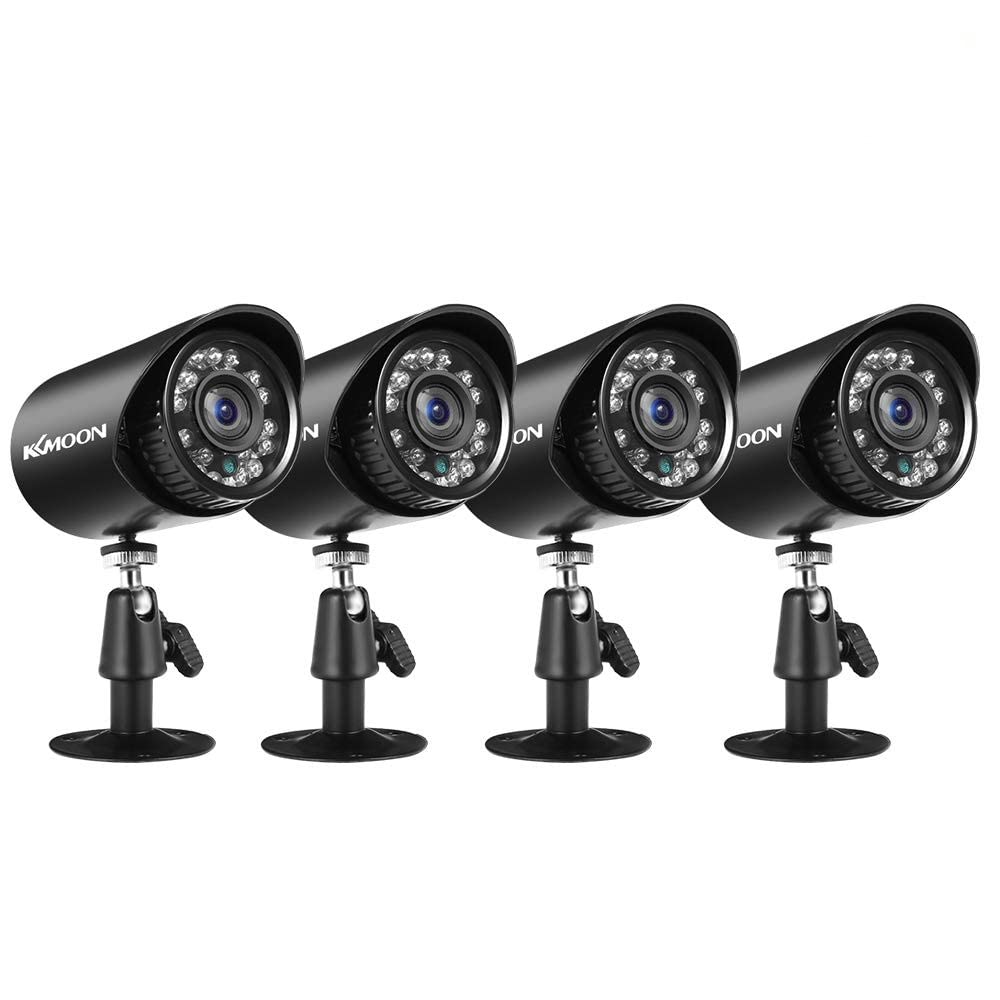 4pcs 1080P 2MP Outdoor Weatherproof Security Cameras with Night Vision & Motion Detection - HD Analog CCTV Surveillance System for Home & Business Protection (NTSC) - Ideal for Driveway, Garage & Perimeter Monitoring