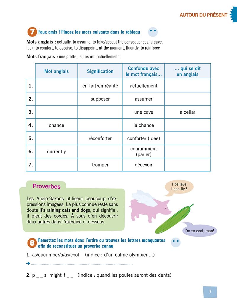 Learn English Workbook for French Speakers - Beginner Level English Exercises & Practice Book (French Edition) - Perfect for Self-Study, Language Classes & Travel Preparation