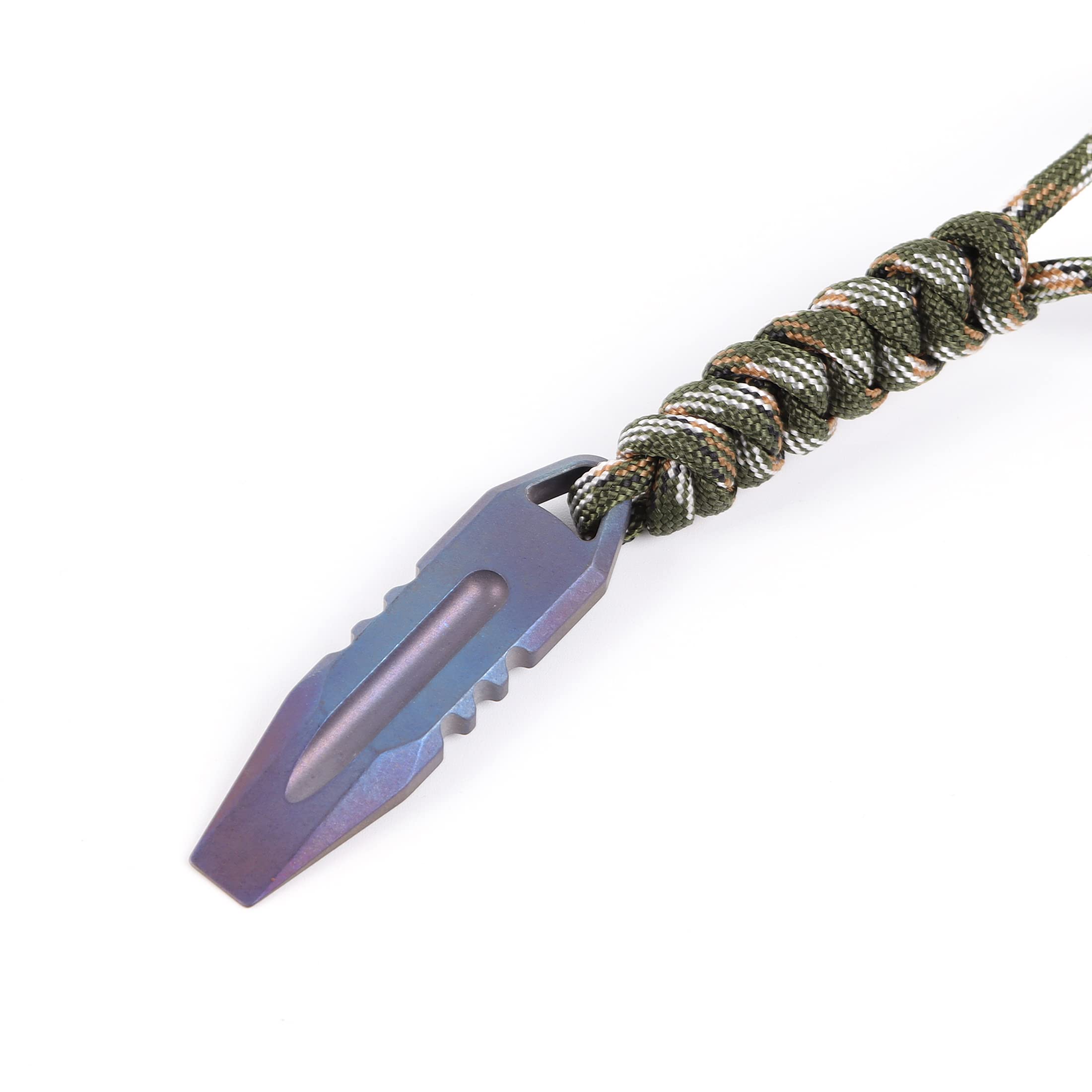Titanium EDC Pry Bar - Portable Mini Keychain Tool for Survival, Camping & Everyday Carry (Blue) - Perfect for Outdoor Adventures, DIY Projects & Emergency Situations