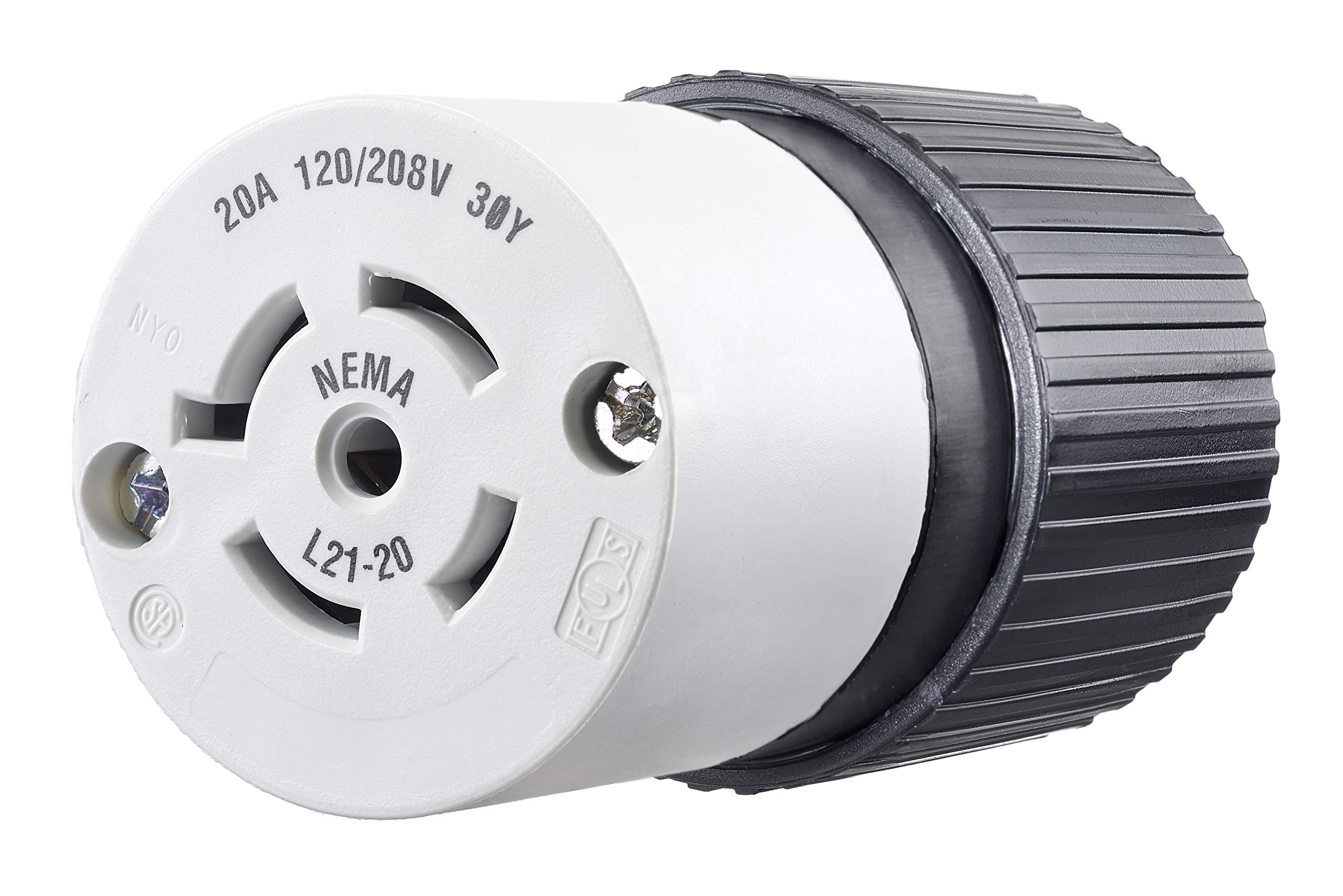 Bryant Electric 72120NC Black/White Electrical Connector Body - Heavy Duty Wiring for Home & Commercial Use