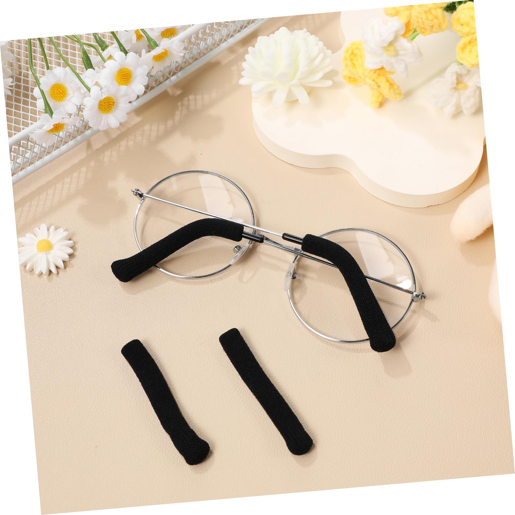 Beavorty 6 Pairs Glasses Temple Tips, Eyeglass Ear Grips & Cushions - Anti-Slip Eyewear Accessories for Comfort & Secure Fit - Perfect for Reading, Driving & Daily Wear