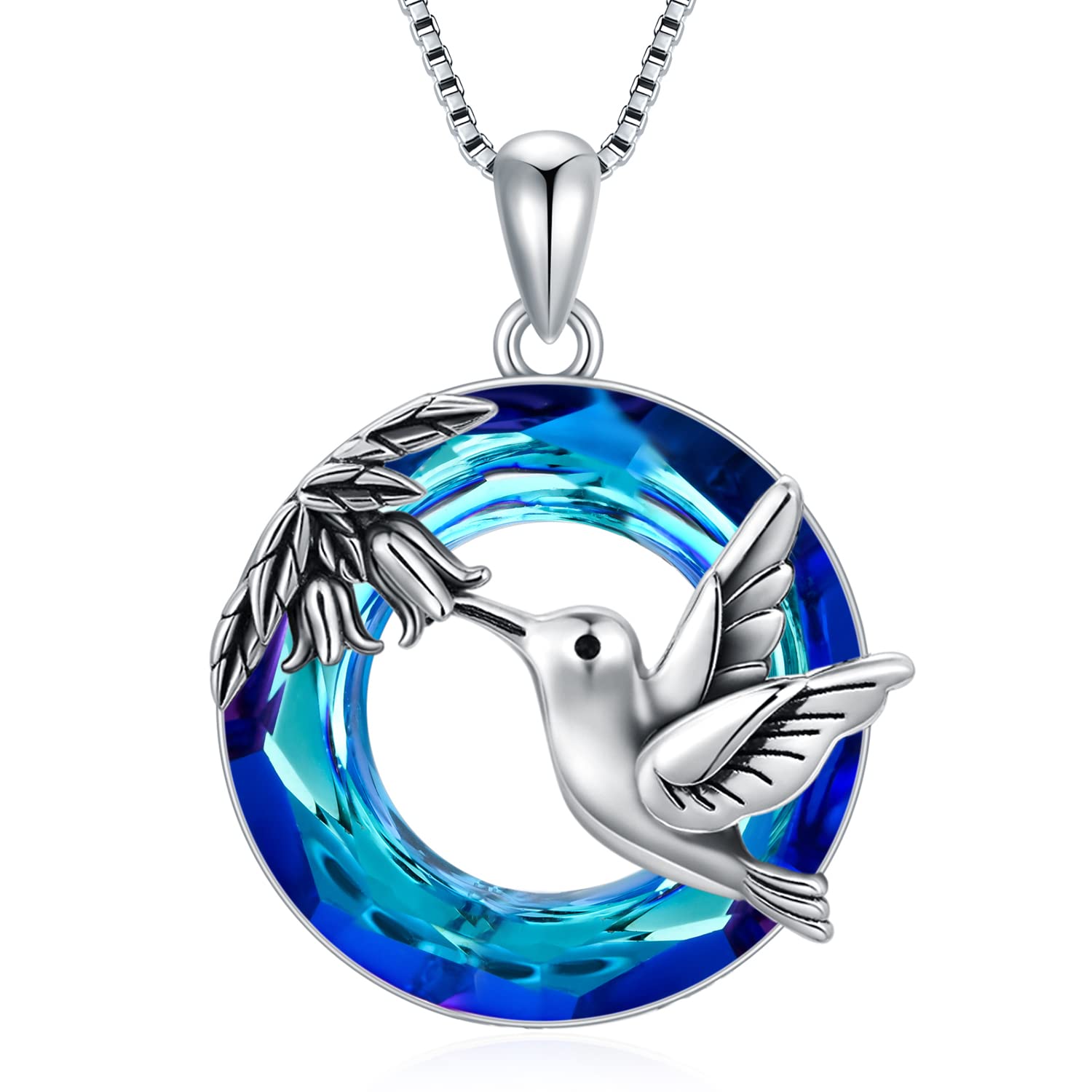 SIMONLY 925 Sterling Silver Hummingbird/Phoenix Pendant Necklace - Elegant Valentine's Day & Birthday Gift for Women & Girls | Perfect for Romantic Dates, Anniversaries & Special Occasions