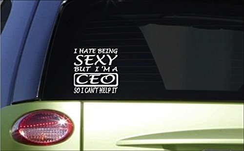 EZ-STIK Sexy CEO 6 Inch Sticker Decal - Funny Office Decor for Boss, Job, CFO & Executive Desk Chair - Perfect for Workstations, Home Offices & Gag Gifts
