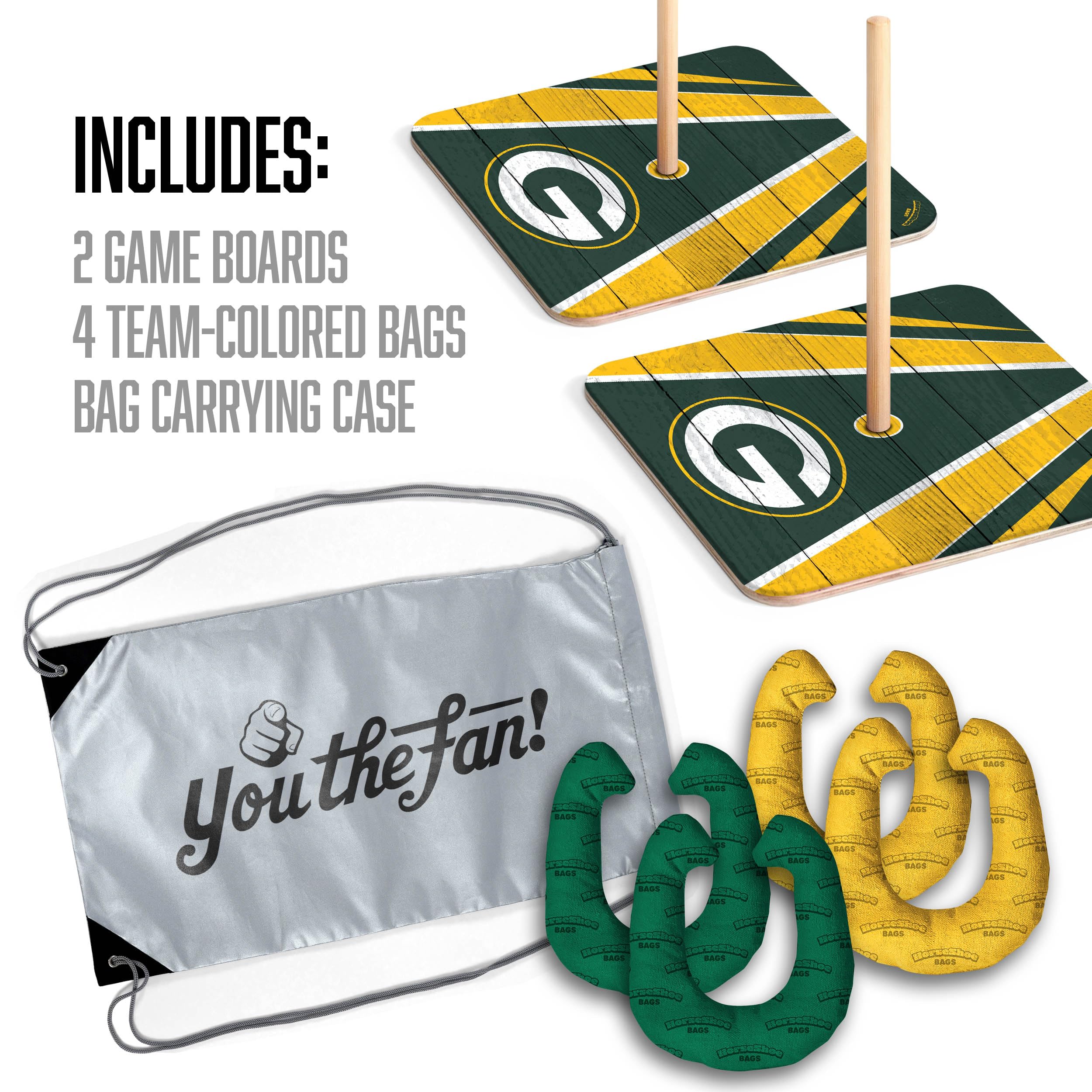 YouTheFan NFL Green Bay Packers Horseshoe Shaped Crossbody Bag - Perfect for Game Day, Tailgating & Football Fan Gifts