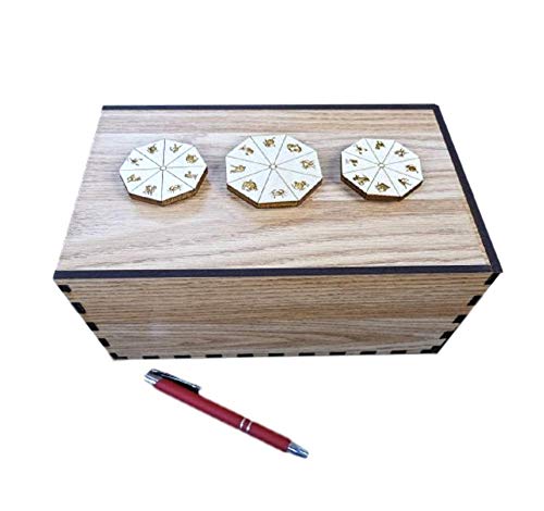 Stargazer Puzzle Lock Box - Handmade Wooden Magnetic Puzzle Box with Hidden Secret Compartment - Perfect for Escape Rooms, Brain Teasers, Gifts & Home Decor (Great for Game Nights, Birthday Presents & Stress Relief)