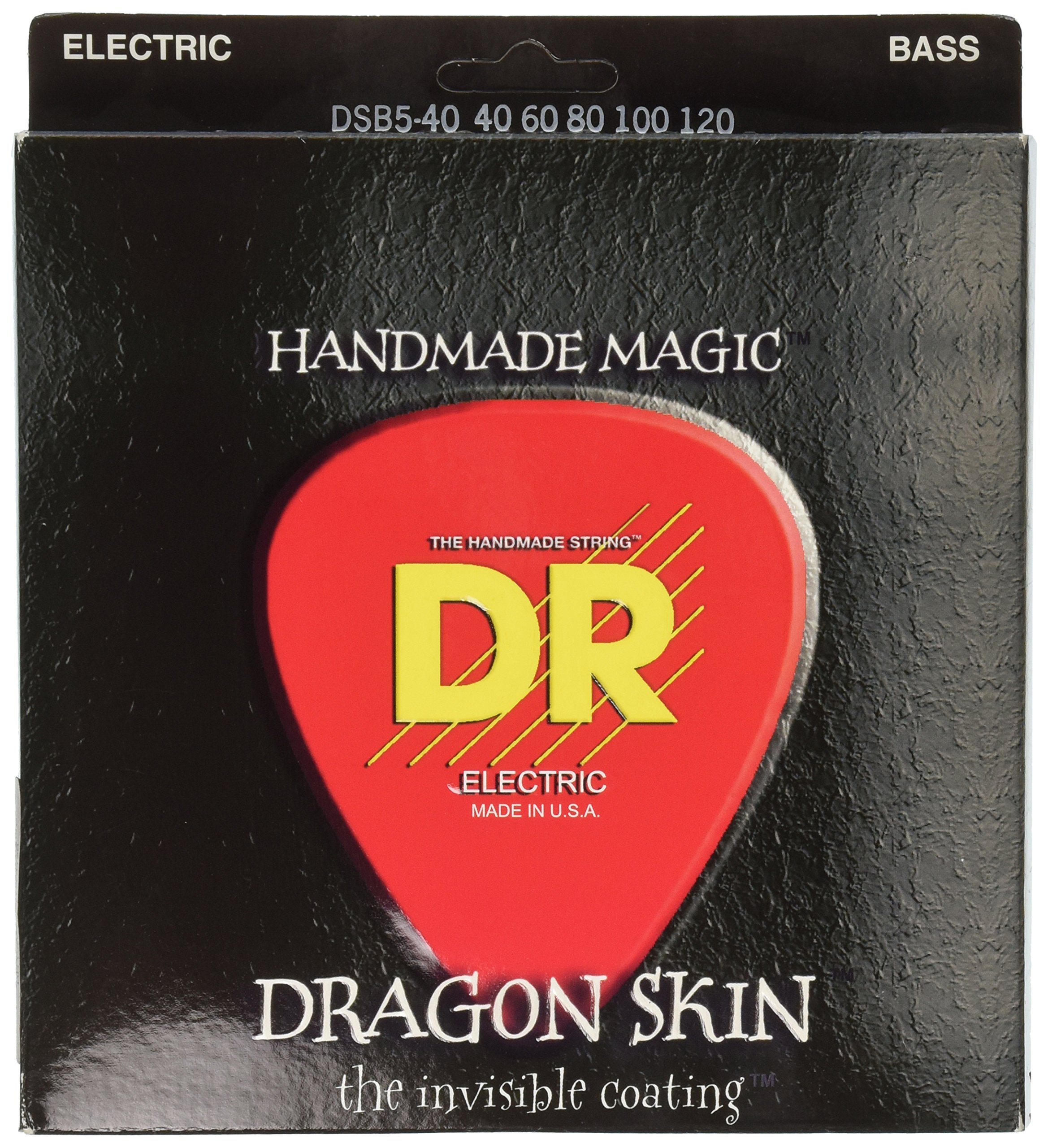 DR Strings DR B Drag DSB5-40 Bass Guitar Strings - Premium Nickel Wound for Deep Tone & Longevity | Perfect for Rock, Blues & Studio Recording