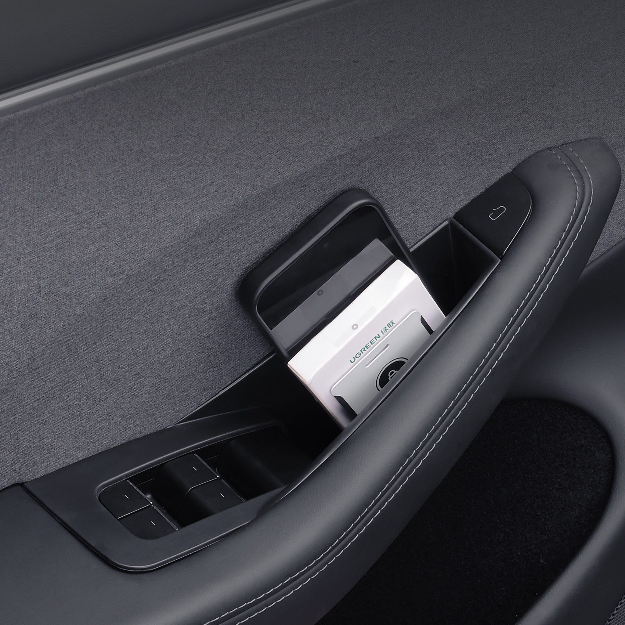 Premium Custom Fit Door Storage Organizers for Tesla Model 3 & Y – Sleek Interior Cabin Organizer – Perfect for Road Trips, Daily Commutes & Car Organization Accessories