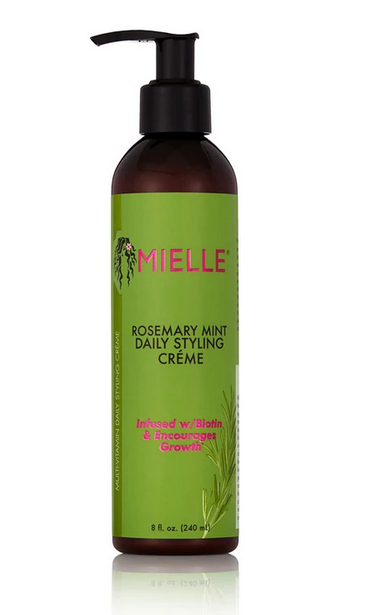 MIELLE Rosemary Mint Strengthening Daily Styling Creme for Natural Hair - Hydrating & Frizz Control for Curly, Coily & Wavy Hair - Perfect for Daily Styling & Heat Protection