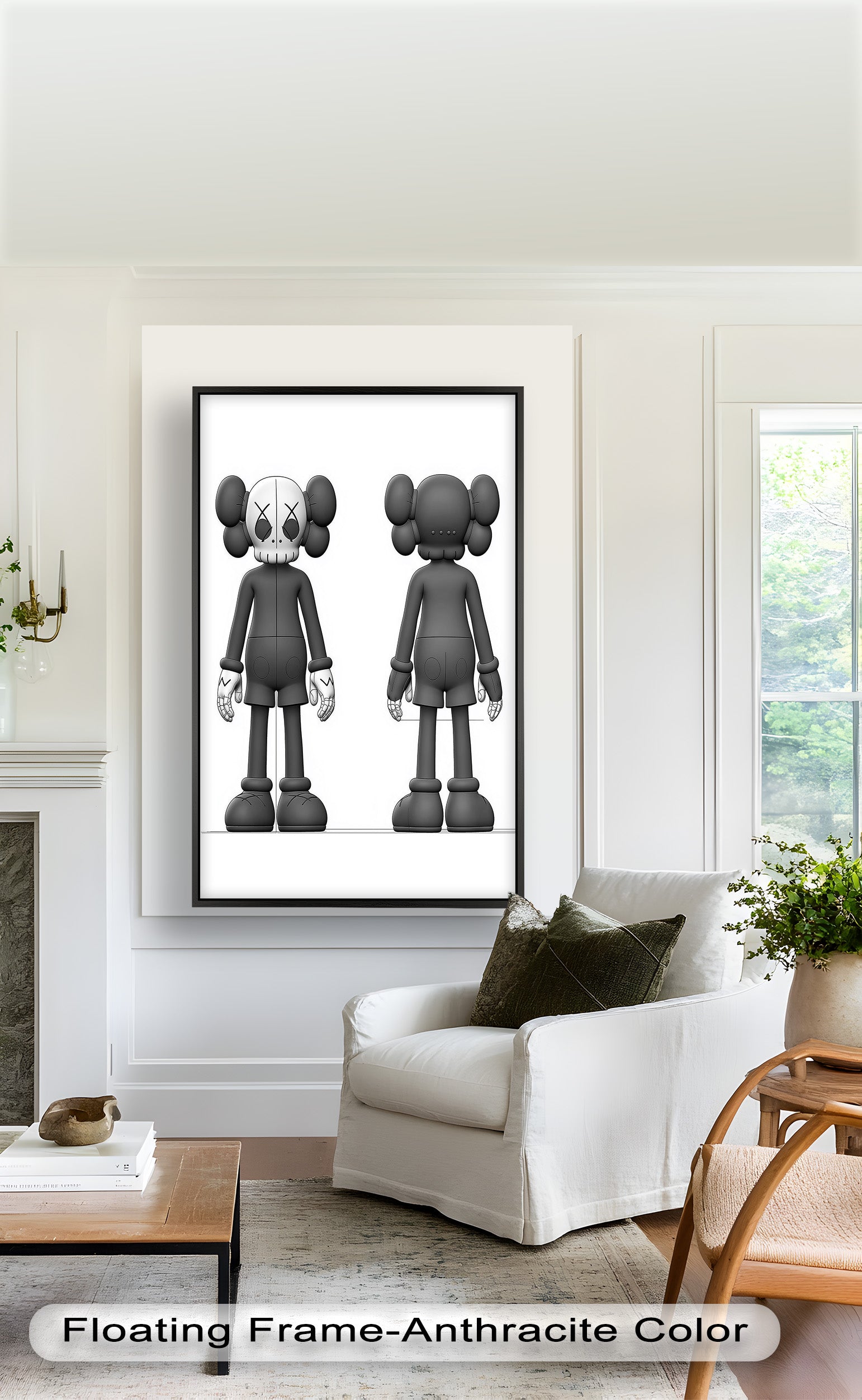 KAWS Binary Duality Oil Painting - Limited Edition Wall Art for Home & Office Decor