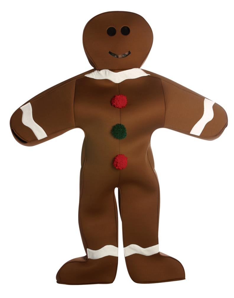 Gingerbread Man Costume for Adults - One Size Fits Most - Perfect for Christmas Parties, Holiday Events & Cosplay