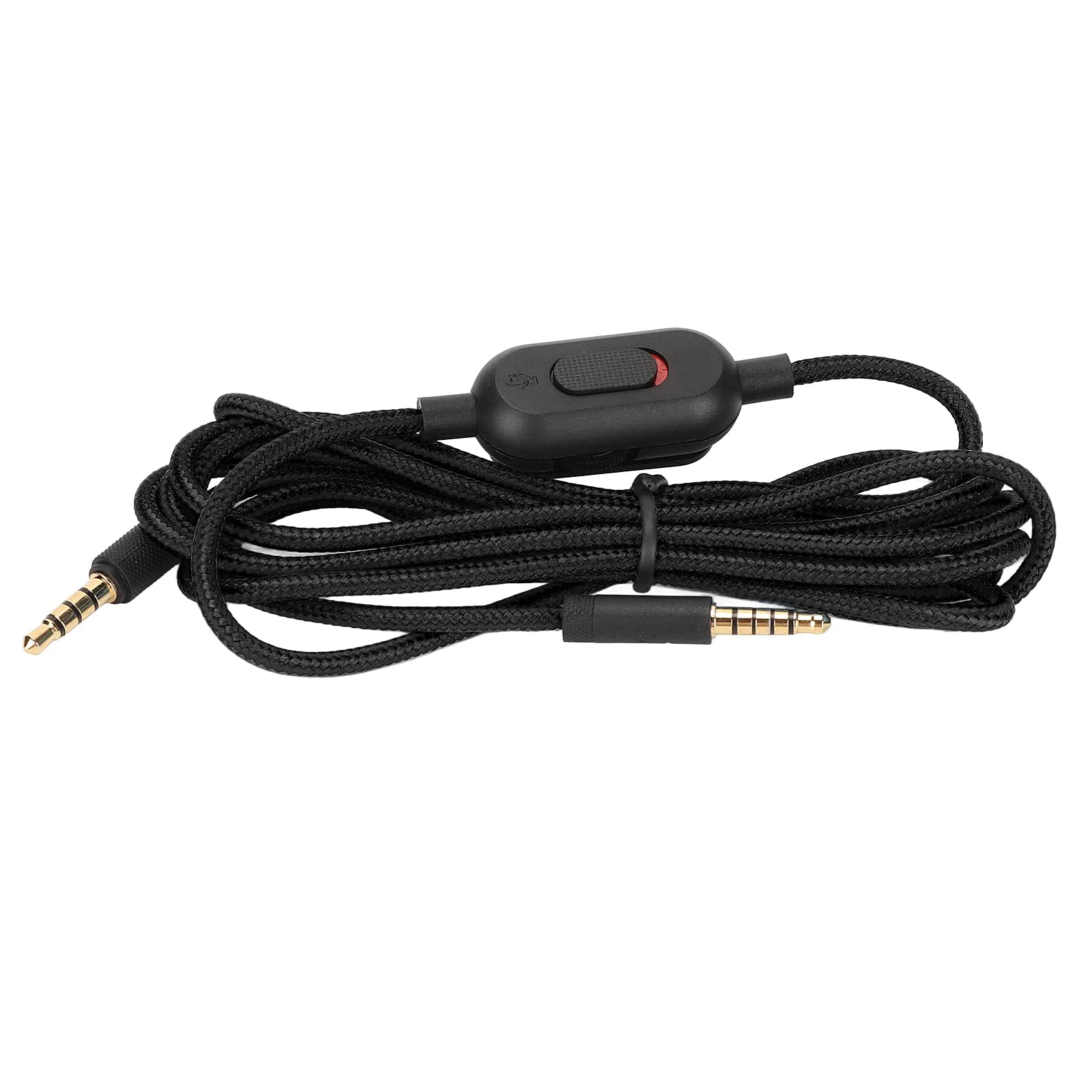 Replacement Auxiliary Audio Cable for Logitech G Pro X / G433 / G233 Gaming Headset - Braided Nylon Cord with In-Line Volume Control - Perfect for PC, PS4, Xbox Gaming & Music Listening