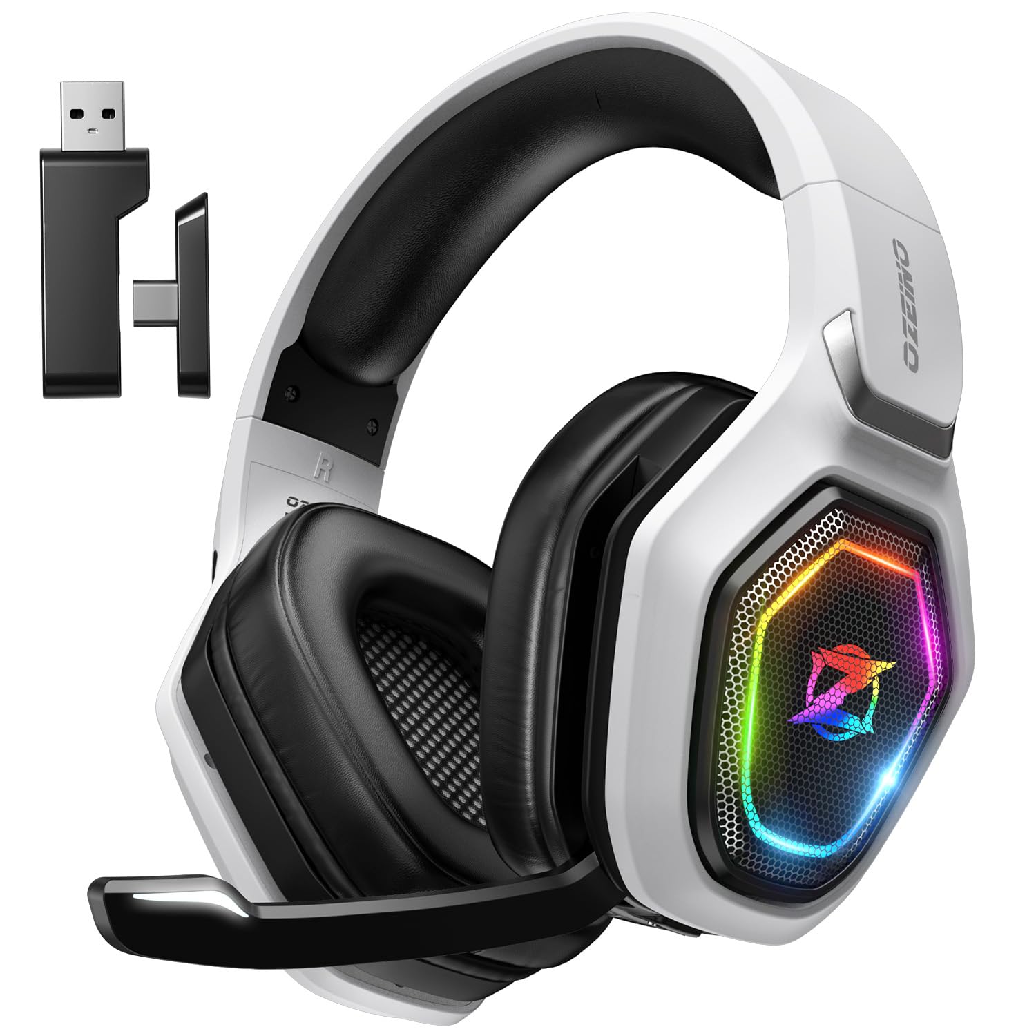 2.4GHz Wireless Gaming Headset for PC, PS5, PS4, Switch, Laptop, Mobile & Mac - Ultra Stable Connection with Lossless Audio via USB/Type-C, Flip Mic & 40-Hour Battery Life | Perfect for Competitive Gaming, Streaming & Long Gaming Sessions