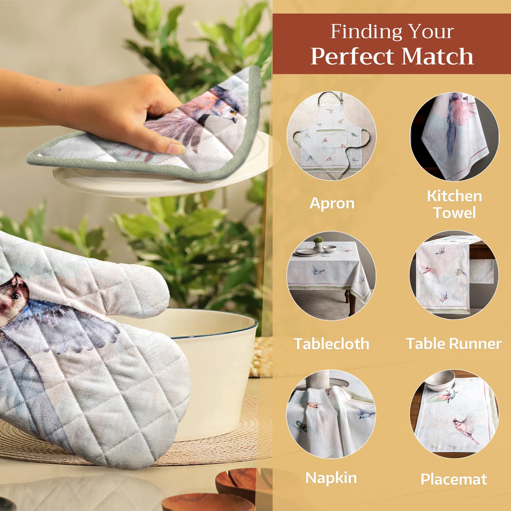 Premium 100% Cotton Pot Holders Set of 2 - 8