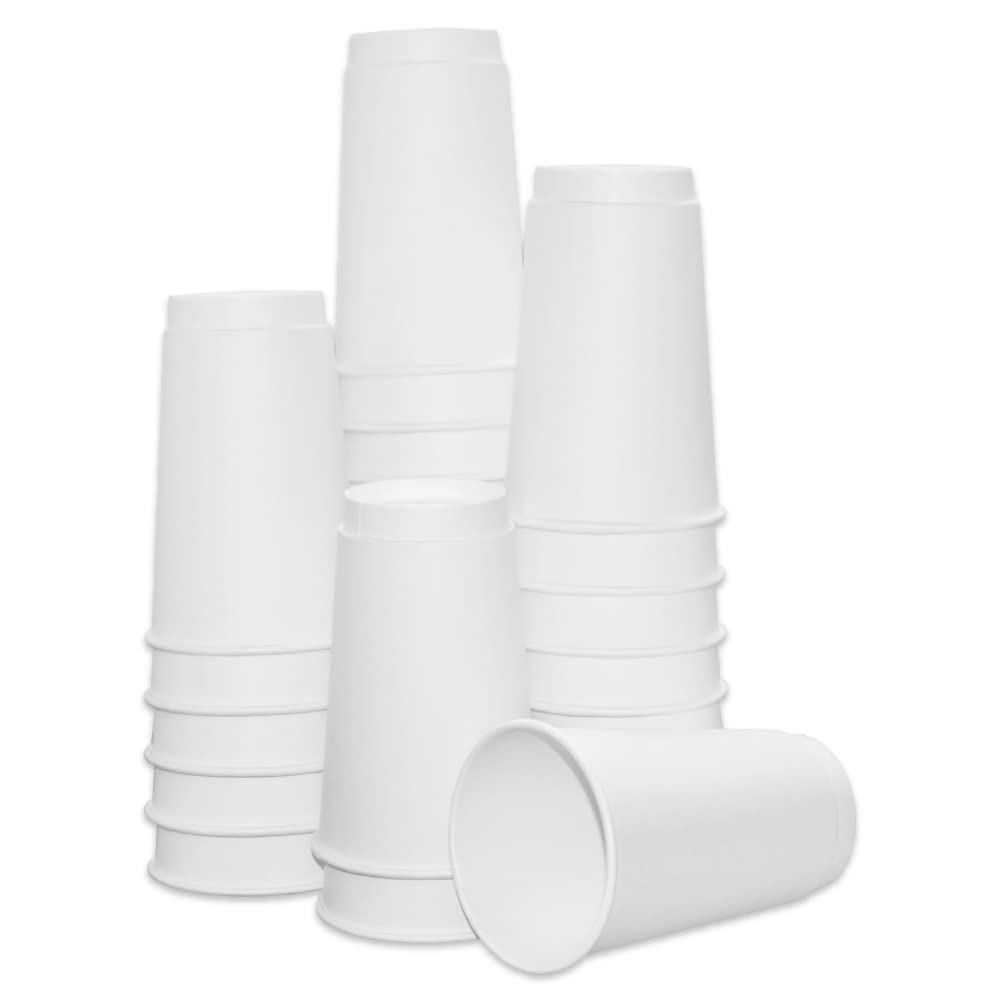 **Insulated Double Wall Paper Cups for Coffee & Tea | 16 oz Recyclable Disposable Hot Beverage Cups | Made in USA, Food Safe & Eco-Friendly | Perfect for Coffee Shops, Offices, and Takeout (500 Count)**