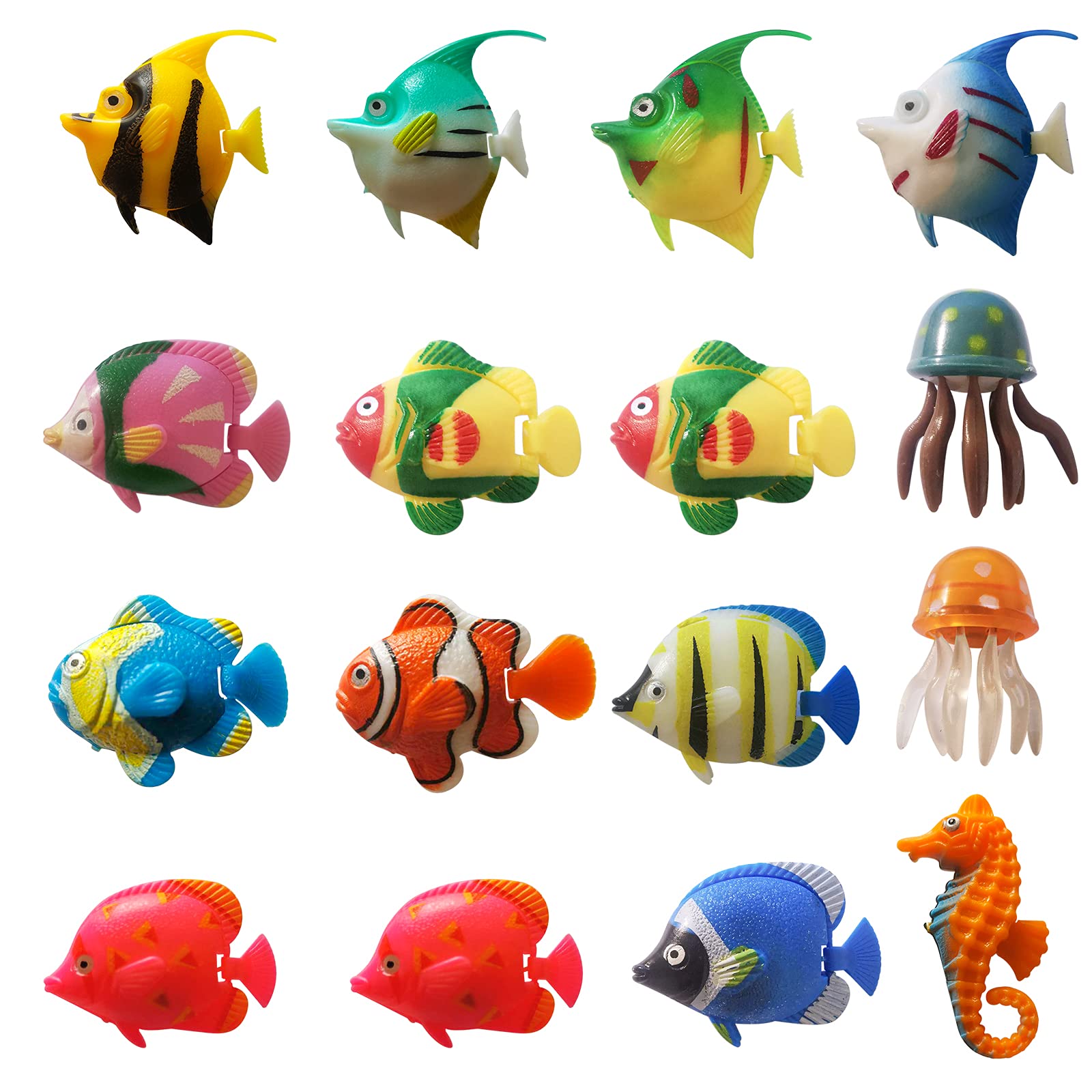 Realistic Artificial Plastic Fish for Aquarium Decor - Lifelike Moving Floating Fish Toys for Fish Tank, Bubble Tube Lamp & Home Decor | Perfect for Aquarium Ornaments, Kids Play & Relaxation Therapy