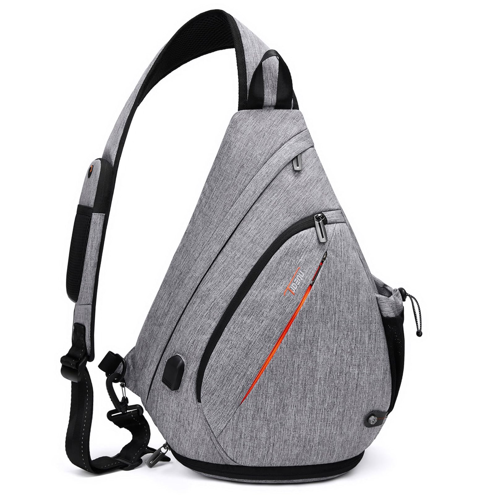 TUDEQU 19L Sling Backpack for Men - 8 Pockets Crossbody Bag, Durable Travel & Hiking Backpack for Outdoor Adventures, Gym, Commuting & Daily Use