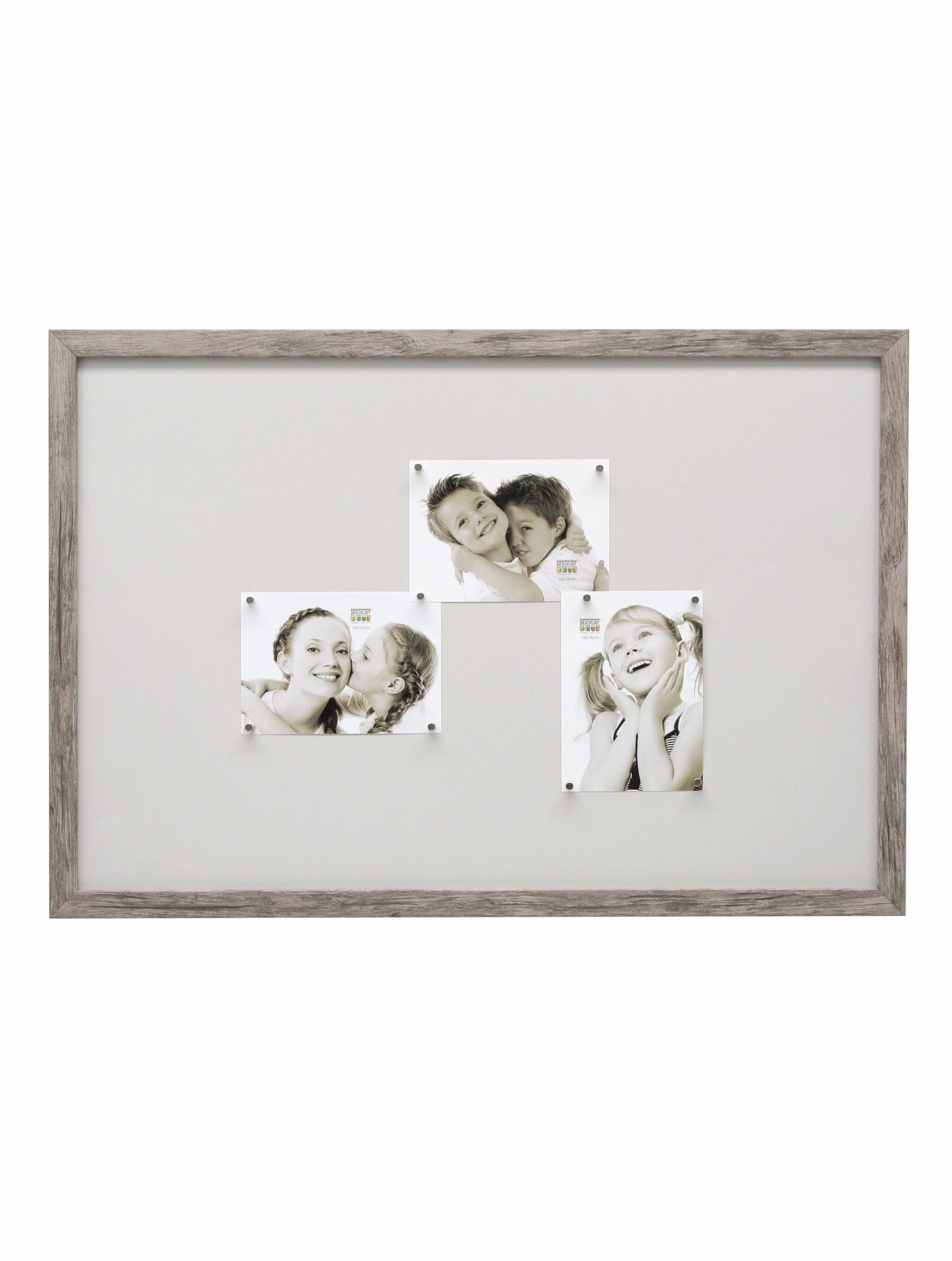 40x60 Magnetic Pin Board with Magnets - Grey Wooden Bulletin Board for Office, Home, or Classroom Organization & Decoration