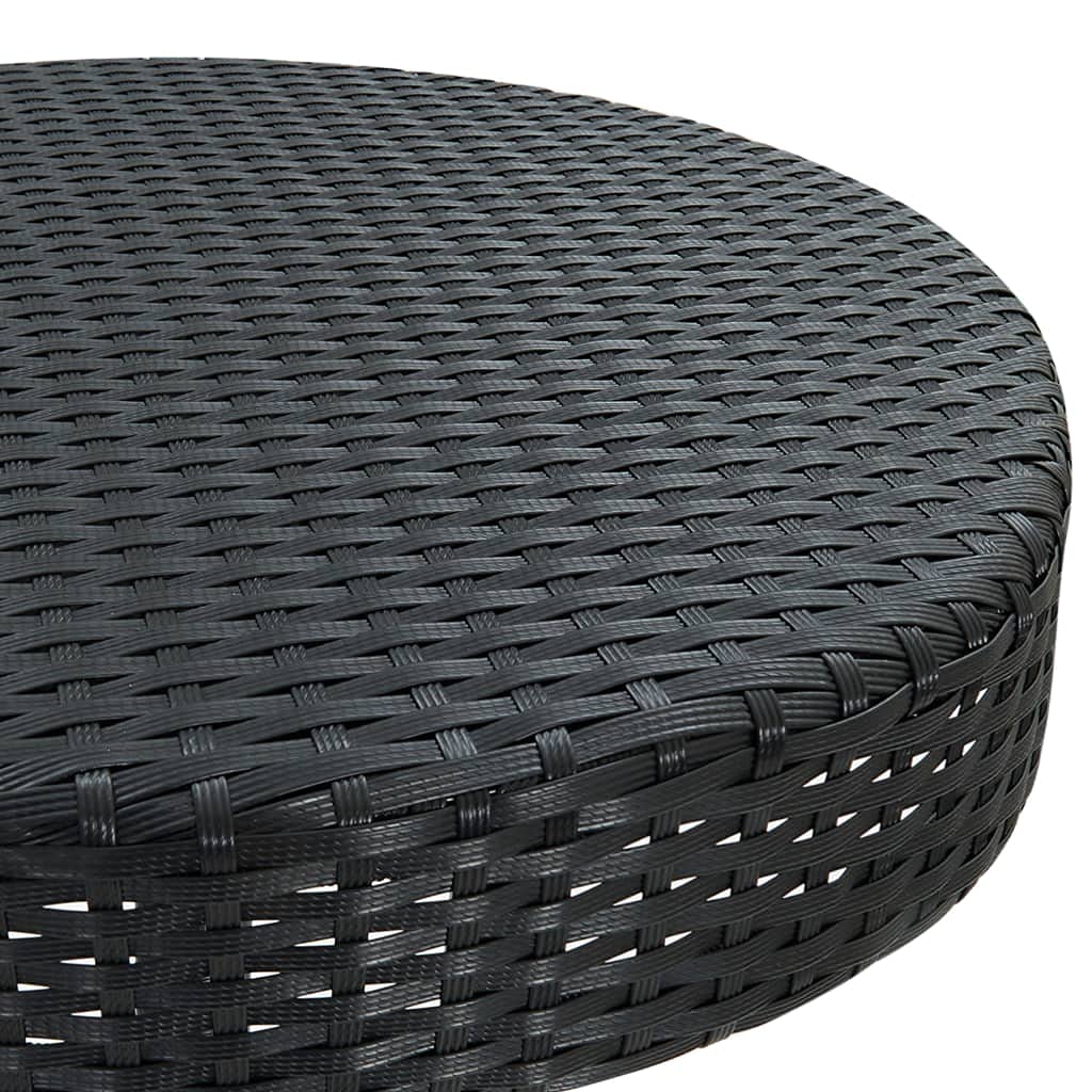 Black Wicker Patio Dining Table 23.8