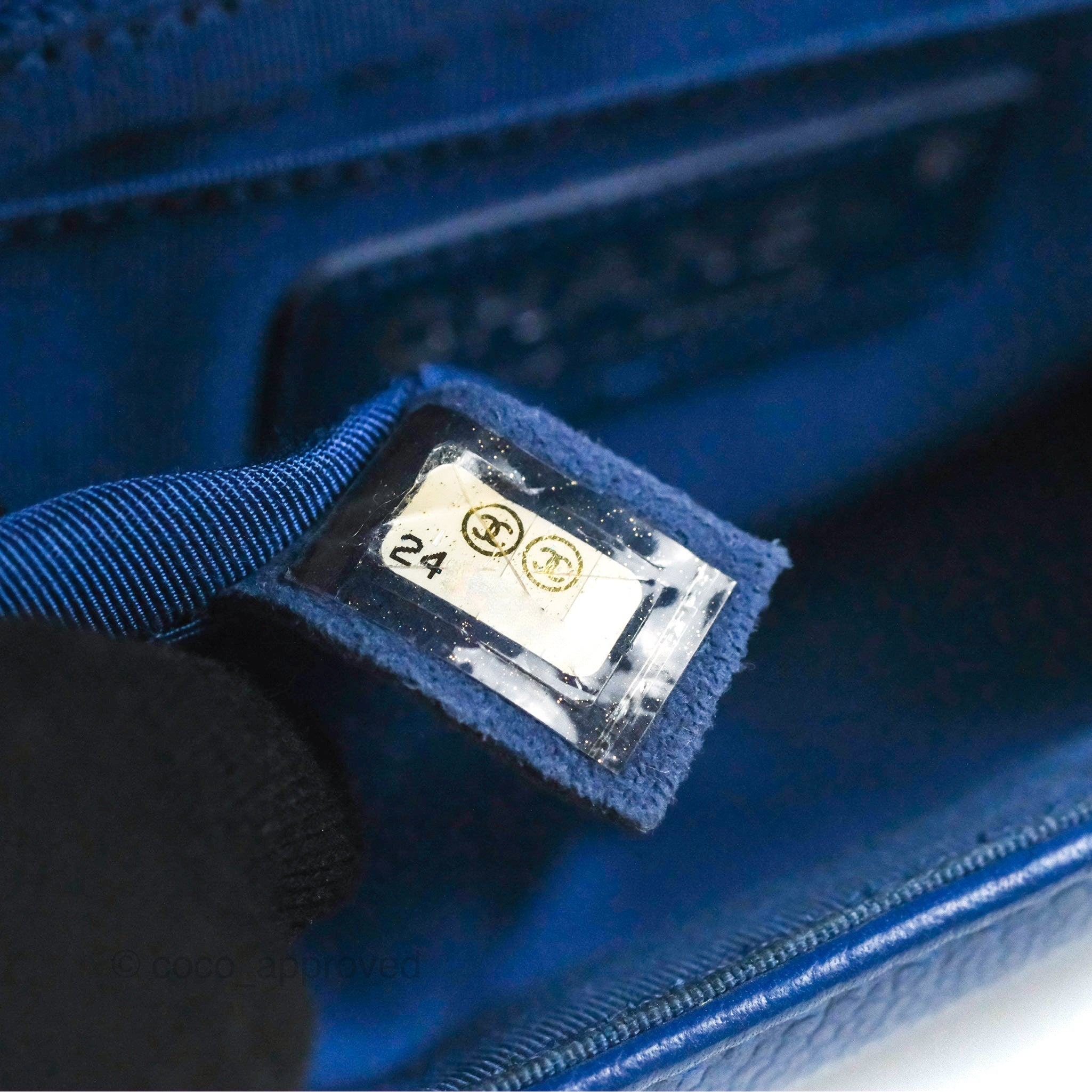 Chanel Chevron Flap Bag Blue Grained Calfskin Leather with Silver Hardware - Luxury Crossbody Purse for Women, Perfect for Date Night & Special Occasions