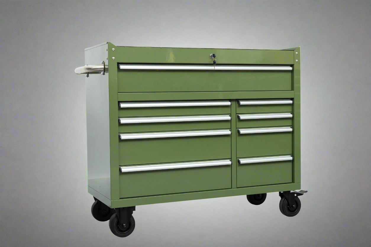 42-Drawer Rolling Tool Cabinet - Heavy Duty Garage Storage Organizer with Wheels for Workshop, Garage & DIY Projects