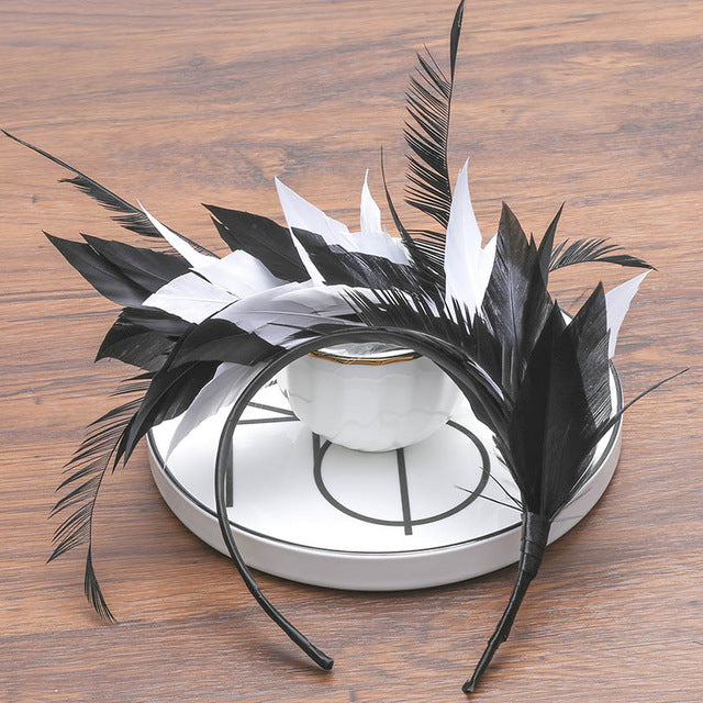 Elegant Faux Feather Headbands for Women - Boho Hair Accessories for Parties, Weddings & Festivals - Perfect for Costumes, Photo Shoots & Special Events