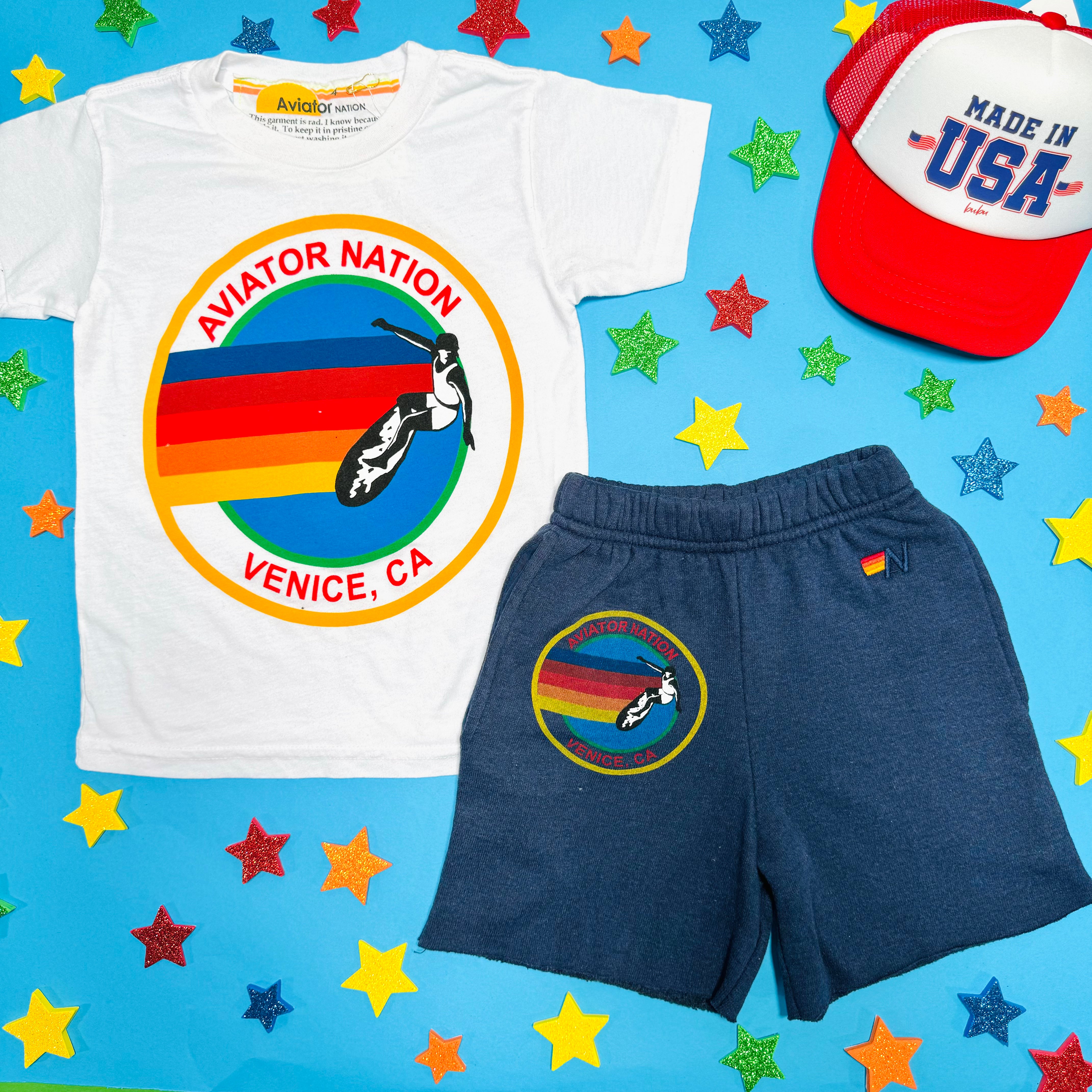 **Aviator Nation Sweatshorts for Men & Women - Comfortable Athletic Shorts for Running, Gym, and Casual Wear**