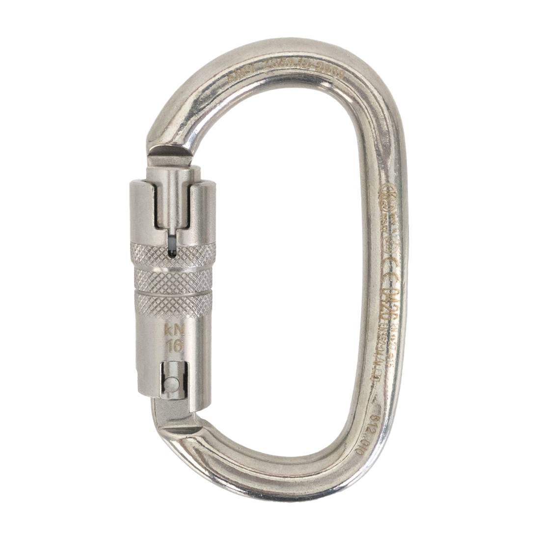 KONG Inox Ovalone ANSI Certified Carabiner Clip - Durable Stainless Steel Climbing Gear for Hiking, Camping & Outdoor Adventures