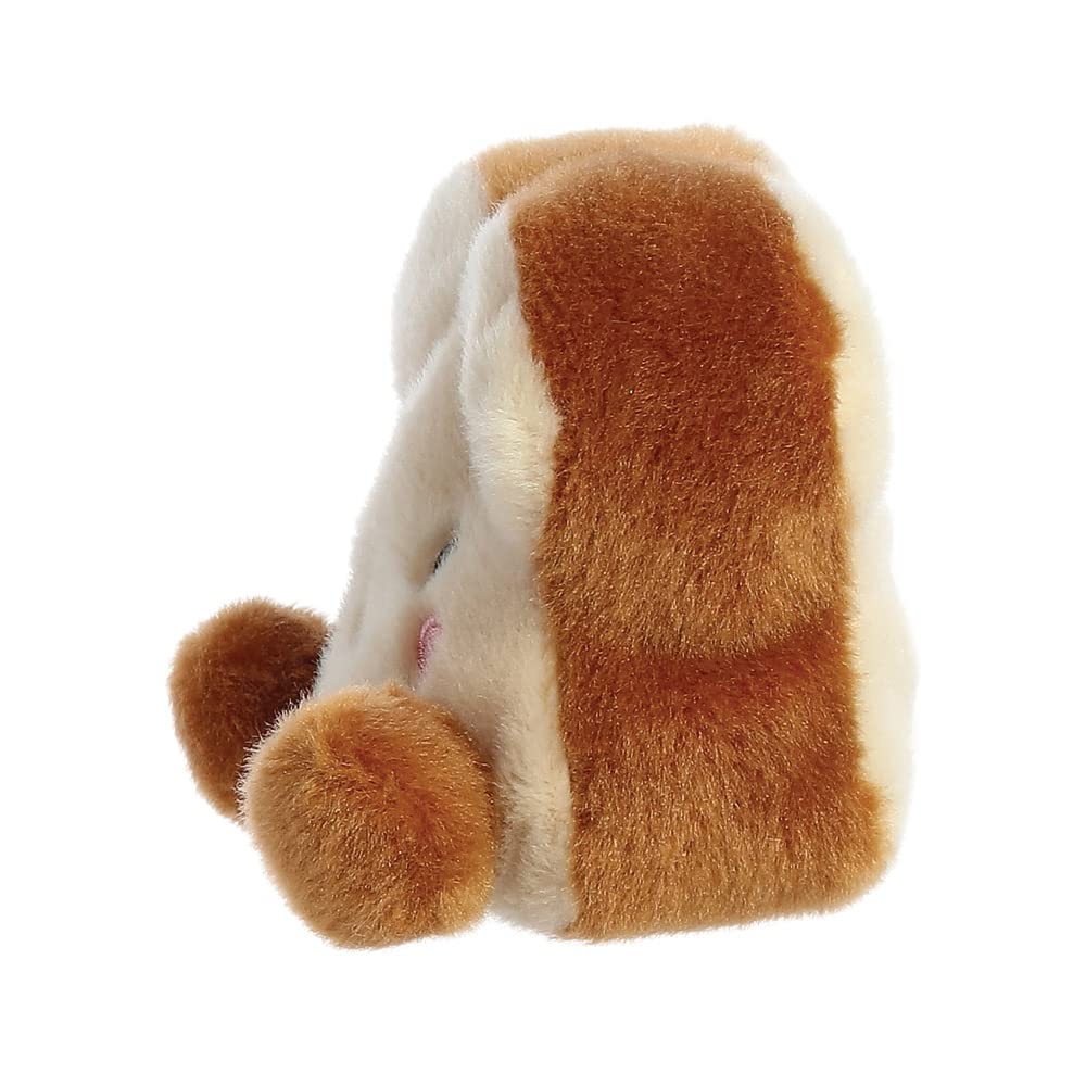Aurora Palm Pals Buttery Toast 13cm Eco-Friendly Plush Stuffed Animal - Brown Cute Collectible Toy for Kids, Gift for Birthday & Christmas, Perfect for Playtime and Room Decor