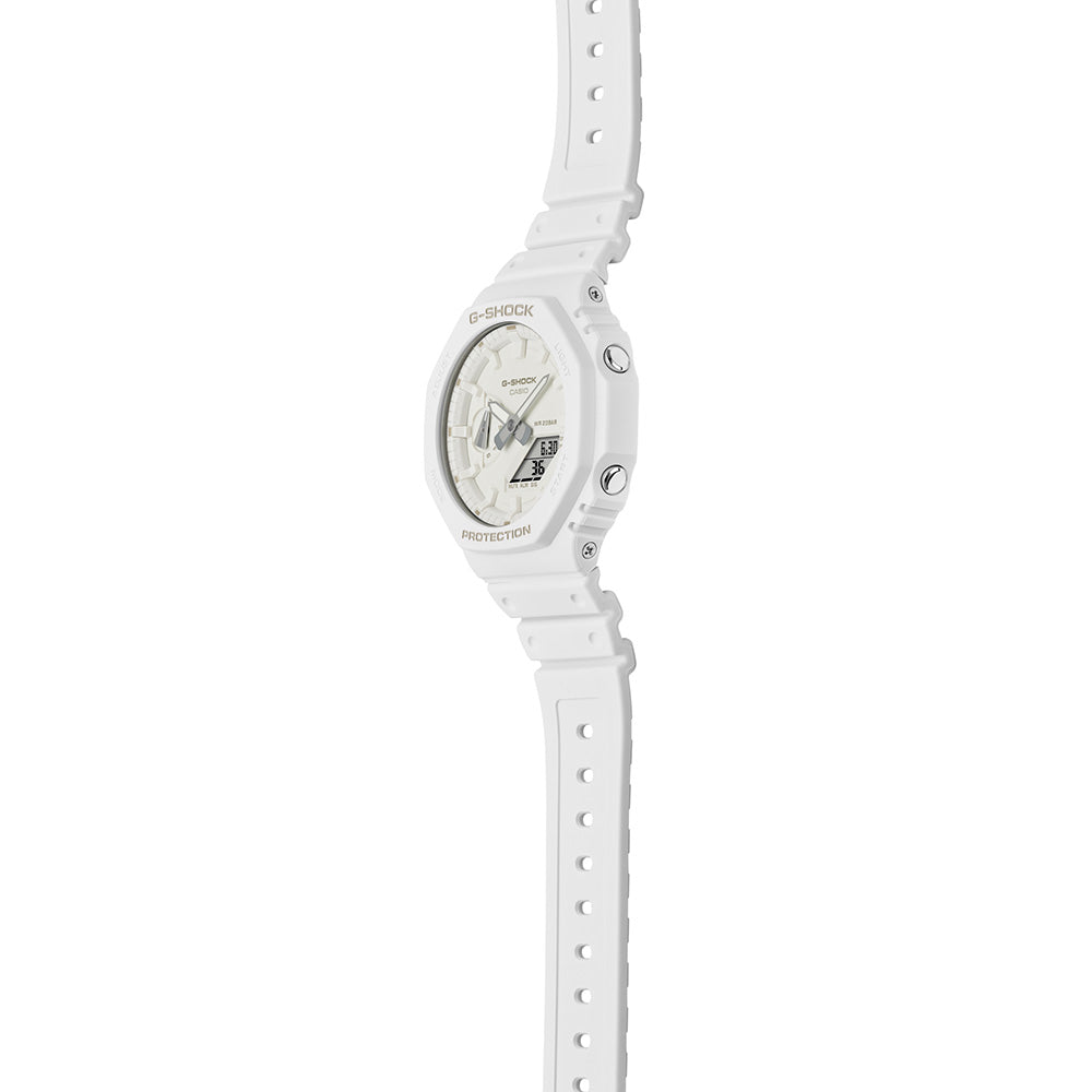 Casio G-Shock GA2100-7A7 Analog-Digital Watch in One-Tone Gradation White - Durable Shock-Resistant Sports Watch for Outdoor Activities & Everyday Wear