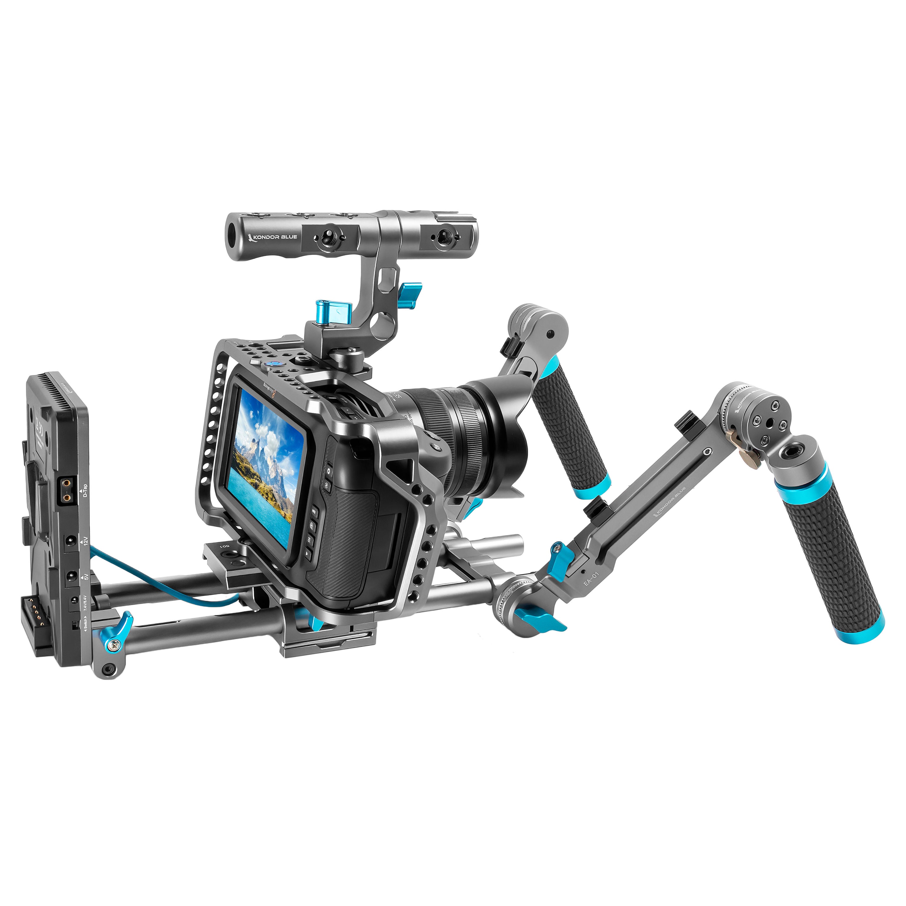 Kondor Blue Ultimate BMPCC6K/4K Camera Rig - Professional Stabilization System for Blackmagic Pocket Cinema Cameras | Perfect for Filmmaking, Vlogging & Studio Production