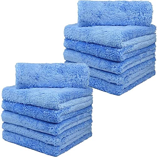 12Pcs Microfiber Cleaning Cloths - Lint-Free, Scratch-Free for Dishes & Surfaces