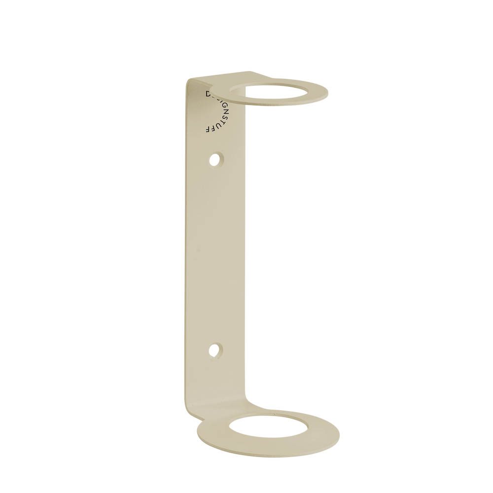 DESIGNSTUFF Single Soap Dispenser Holder - Wall Mounted Bathroom Organizer with Non-Slip Base, Sand Color - Perfect for Kitchen, Bathroom, and Laundry Room Organization