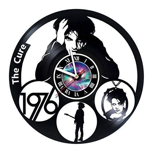 The Cure Rock Band Vinyl Record Wall Clock - Unique Birthday, Wedding & Anniversary Gift for Women & Friends - Perfect for Home, Office & Music Lover Decor