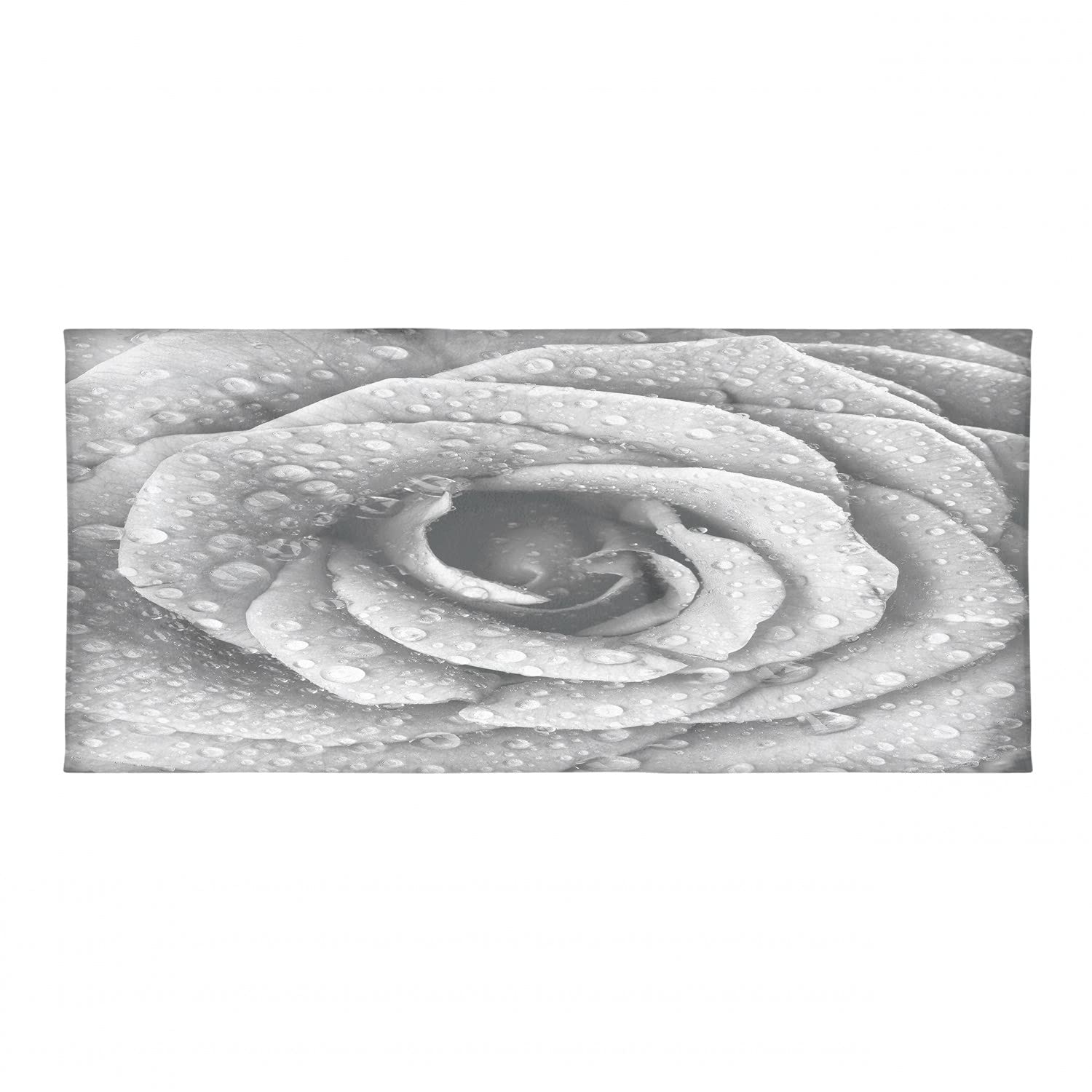 **Ambesonne Vintage Floral Beach Towel - Quick Dry Soft Microfiber Towel for Camping, Yoga, Hiking & Travel - Romantic Rose Petal Design with Rain Drops - Perfect for Beach, Pool, Picnic & Outdoor Activities**