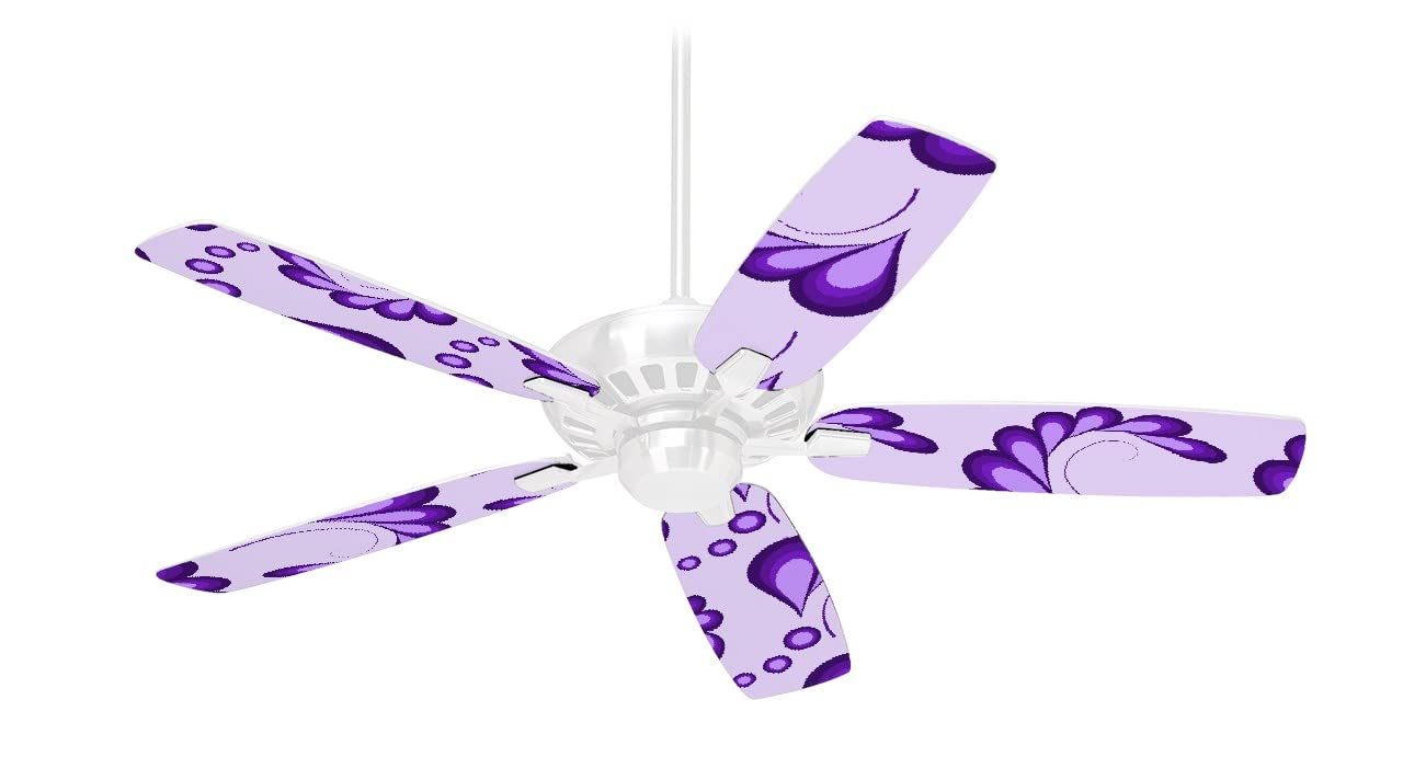 Purple Petals Ceiling Fan Skin Kit - Fits Most 42 Inch Ceiling Fans (Fan & Blades Not Included) | Perfect for Bedroom, Living Room & Home Decor Upgrade