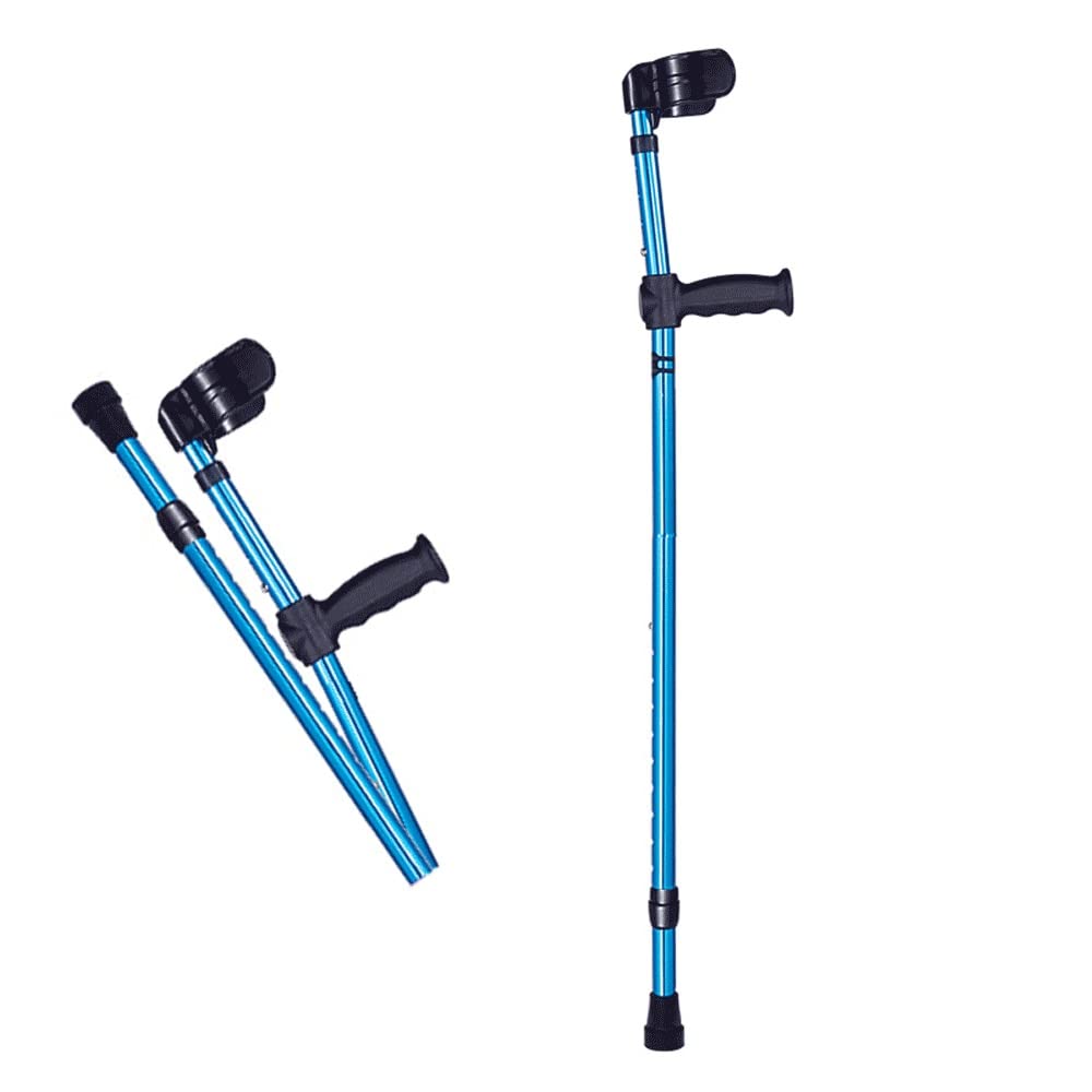 Adjustable Forearm Crutches for Adults - Lightweight Mobility Aid with Ergonomic Cuff for Men & Women - Ideal for Elderly Support, Injury Recovery & Daily Assistance