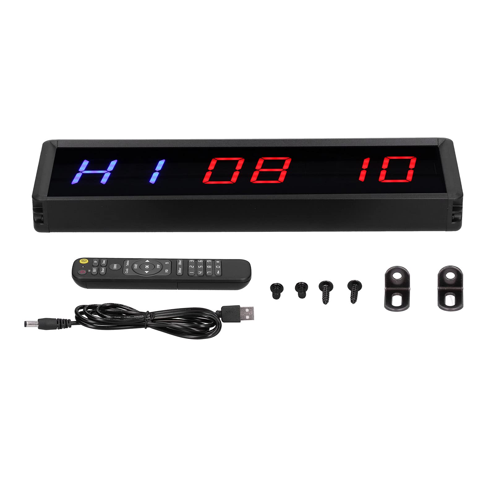 Haowecib Count Down Stopwatch - Aluminum Alloy Digital Workout Timer for Home Gym & Group Fitness Training | Perfect for HIIT, Boxing, CrossFit & Sports Drills