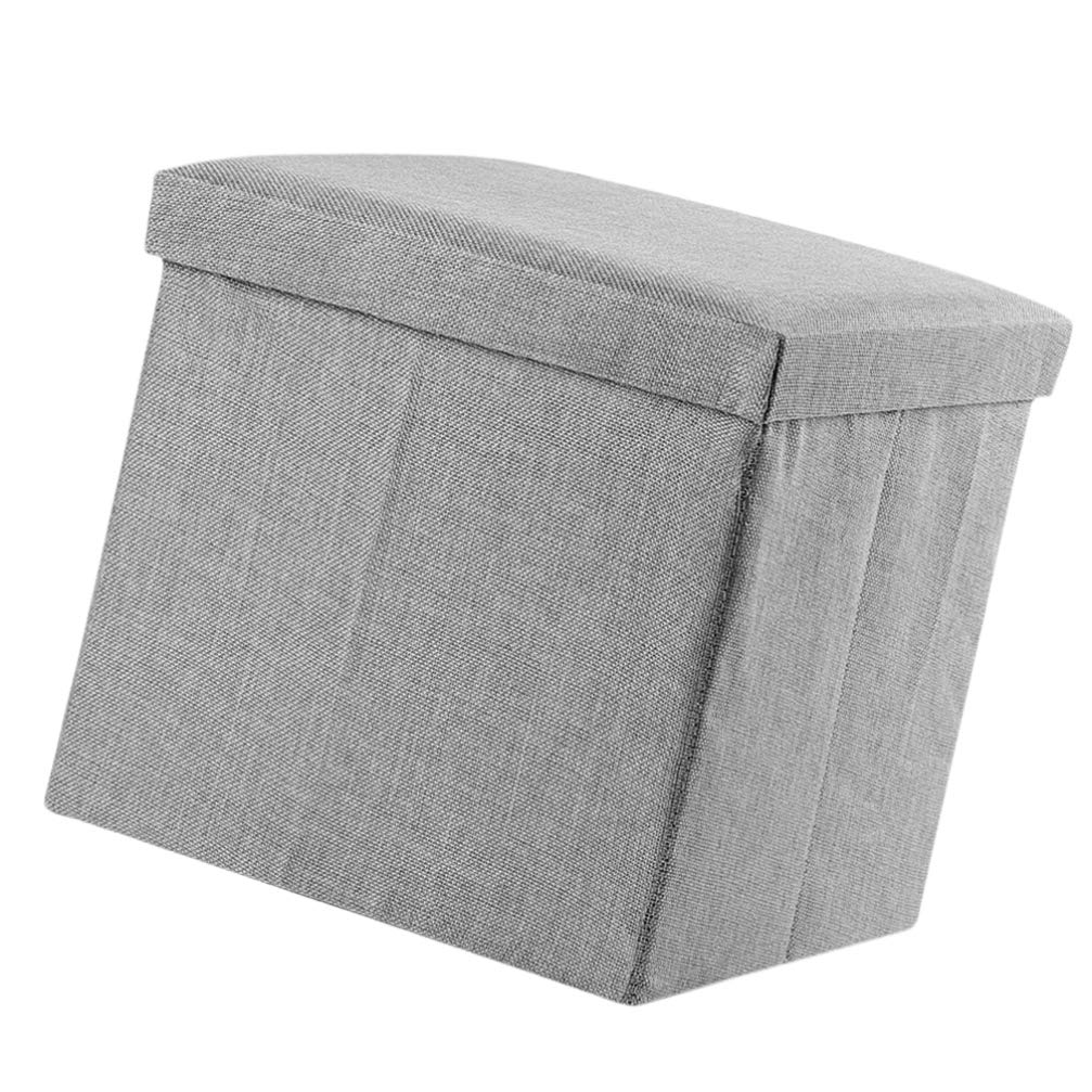 Foldable Fabric Foot Rest Stool with Storage - Portable Footstool for Home, Office & Travel - Organizer Cube for Sundries & Small Items - Perfect for Relaxing, Reading & Working