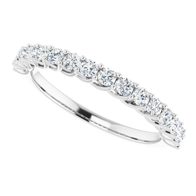 0.50 Carat Round Cut Diamond Trellis Setting Wedding Band - Elegant Diamond Ring for Women, Perfect for Engagement, Anniversary & Special Occasions