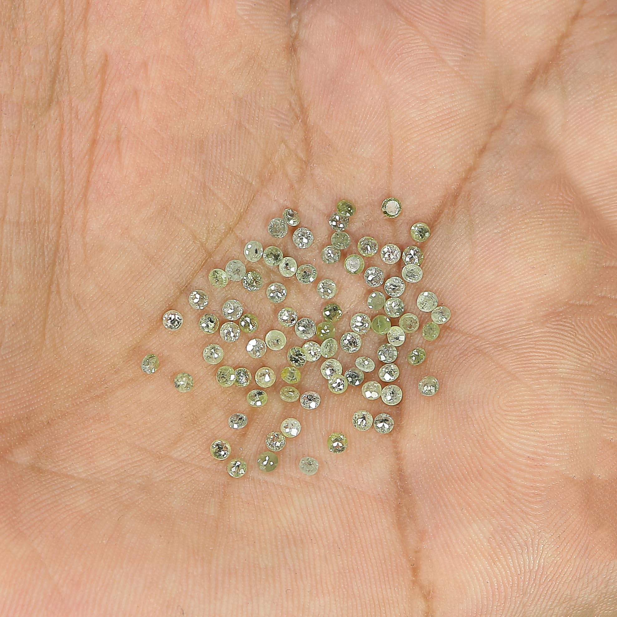 3.23 CT Natural Loose Grey Round Rose Cut Diamond - 2.10mm Premium Loose Gemstone for Jewelry Making, Engagement Rings & Fine Collections