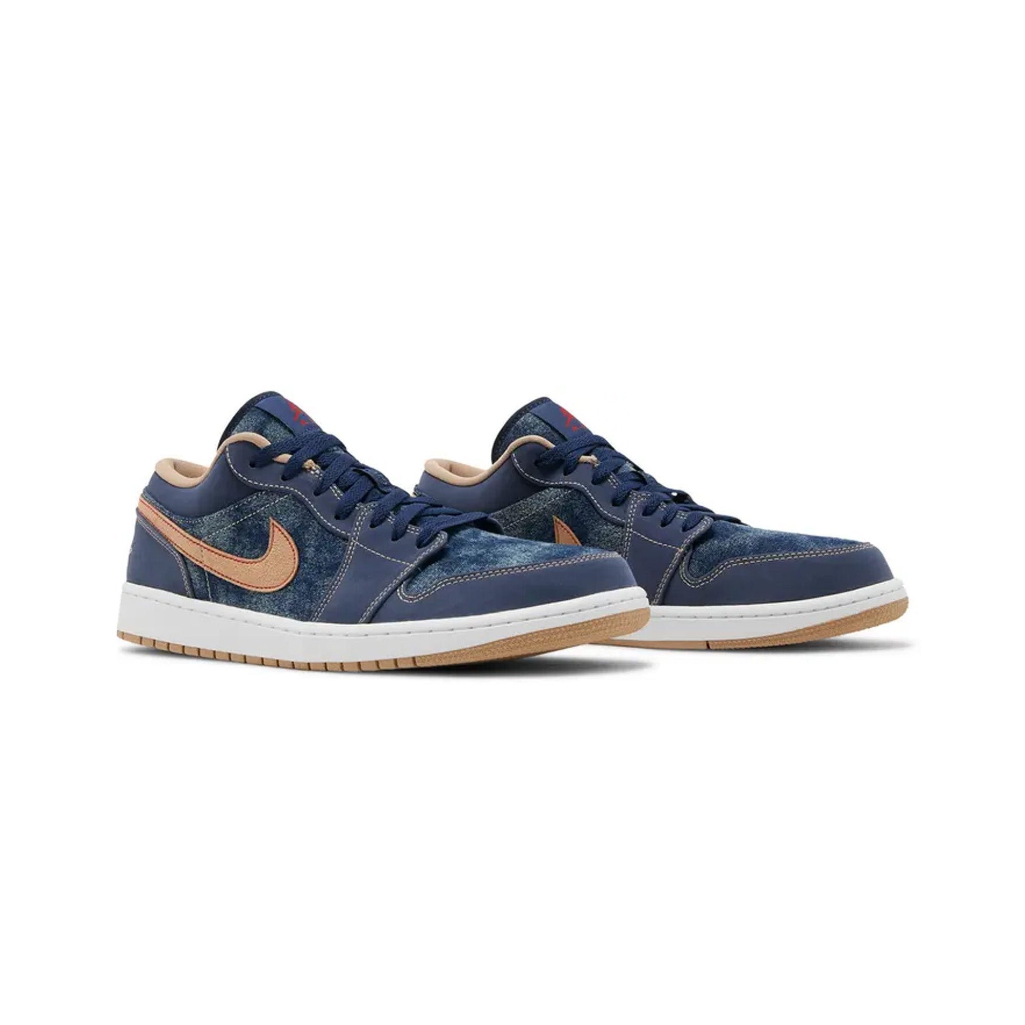 Air Jordan 1 Low SE Denim GS Sneakers for Girls (2021) - Comfortable Basketball Shoes for School, Sports & Casual Wear