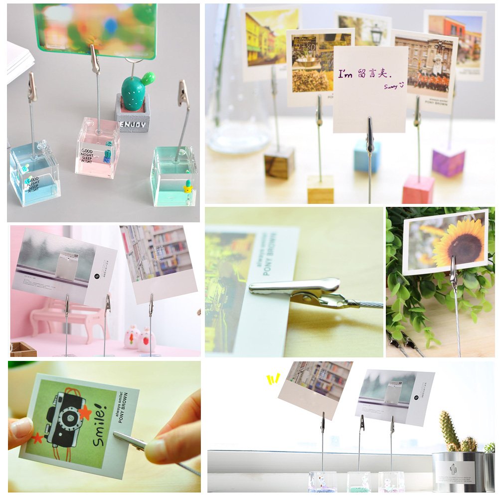 50-Piece Craft Wire Clips Set - Decorative Wire Clamps for Photos, Cards & Memo Notes - Perfect for Scrapbooking, Office Organization & Home Decor