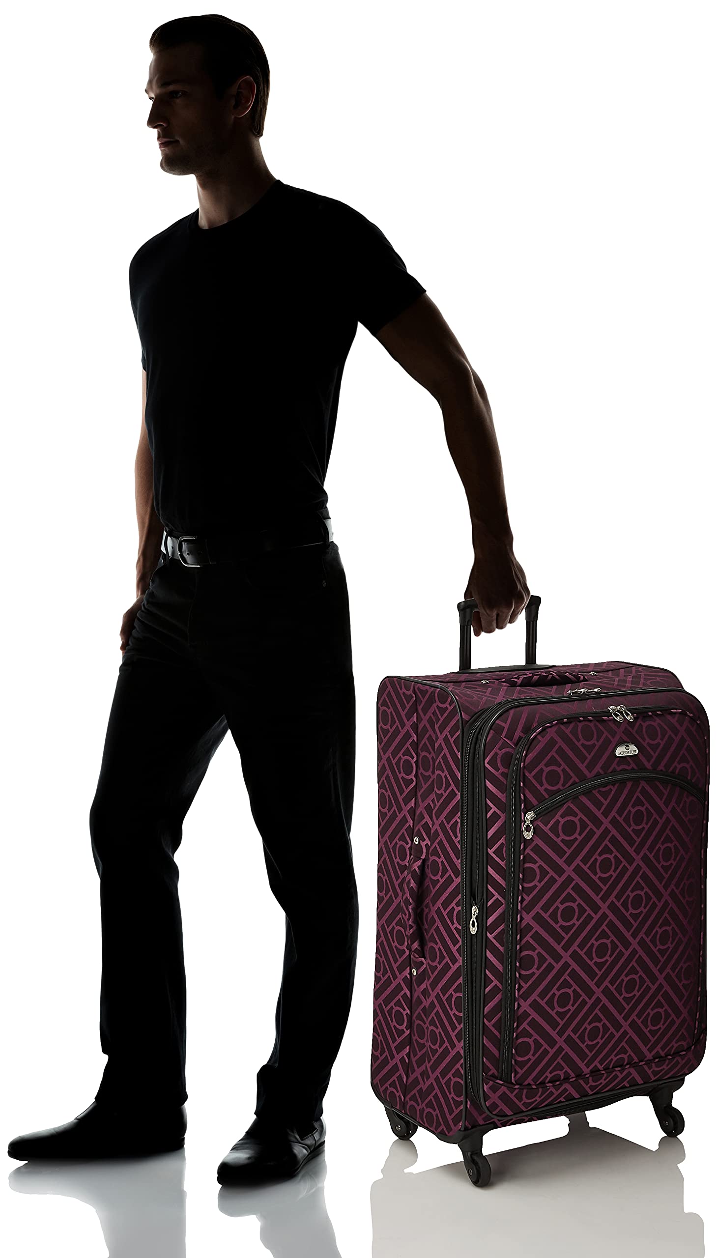 American Flyer Astor Collection 5-Piece Luggage Set - Durable Spinner Suitcase with TSA Lock for Travel, Business Trips & Family Vacations