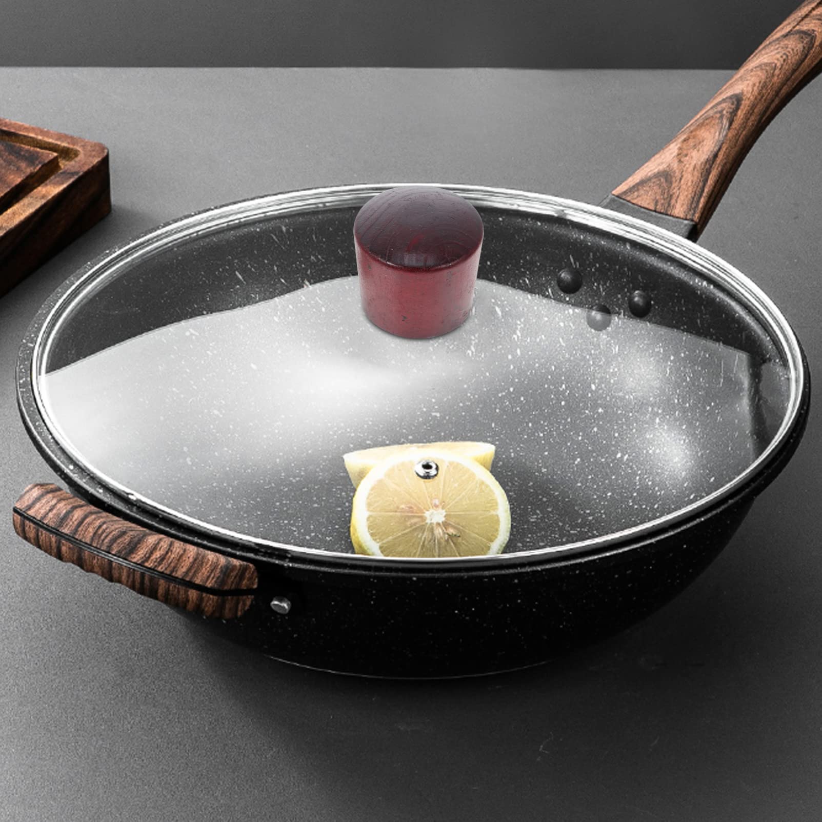 5 Sets Wooden Lid Handles - Replaceable Heat-Resistant Pot Knobs for Kettles & Pans - Durable Wooden Lid Accessories for Tea Pots, Cooking Pots & Kitchen Supplies (Perfect for Stovetop, Camping & Home Use)