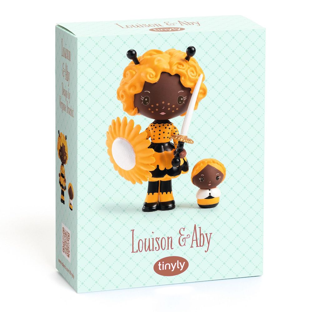 DJECO Tinyly Louison & Aby - Adorable Wooden Pull Toy for Toddlers - Perfect for Early Childhood Development & Playtime Fun